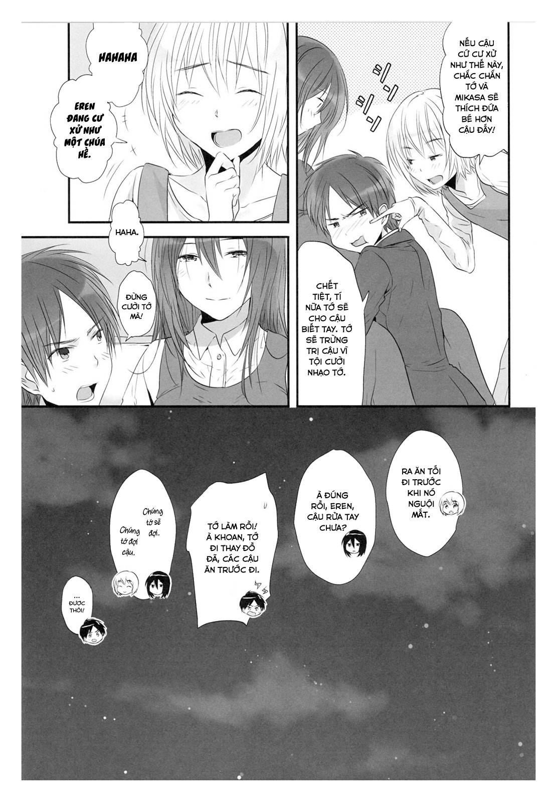 Đọc truyện hentai 3P (Attack on Titan doujinshi) - Oneshot