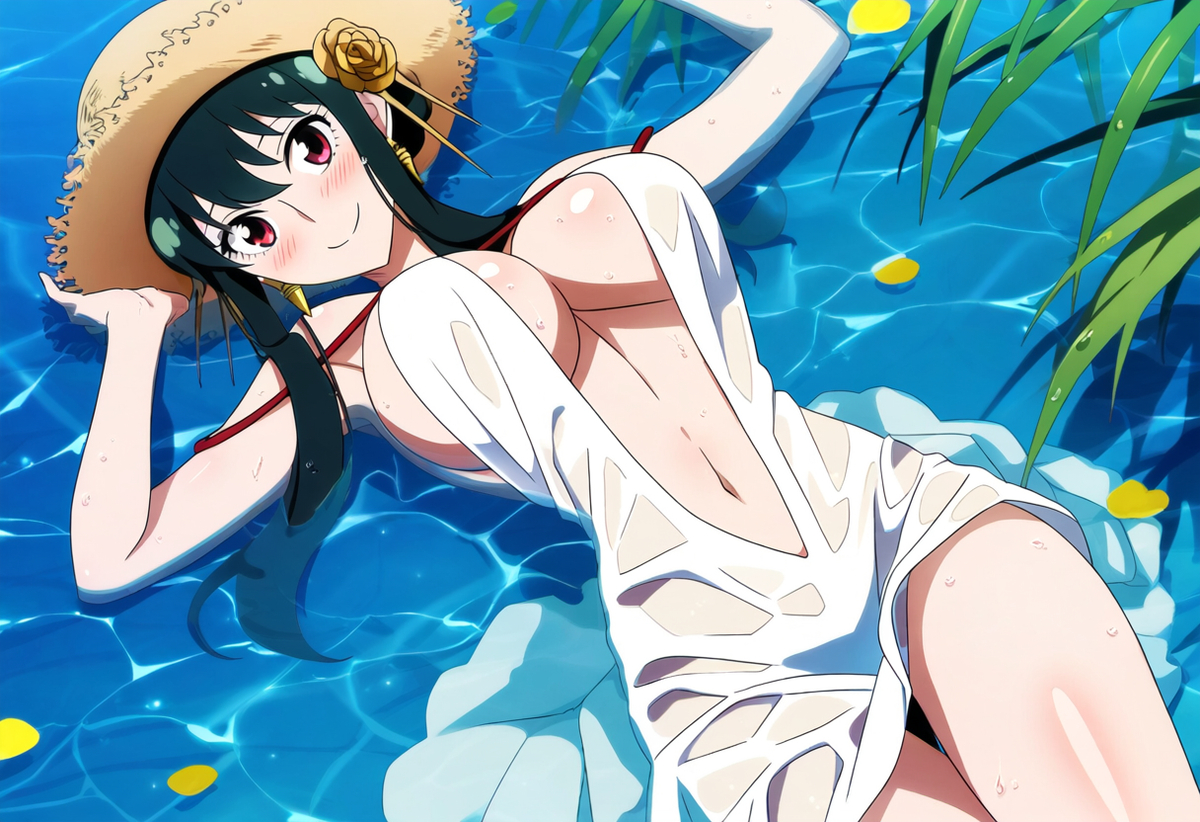 Đọc truyện hentai Tuyển tập Albums Art hentai - Chap 322 - Yor Forger AI illustration straw hat