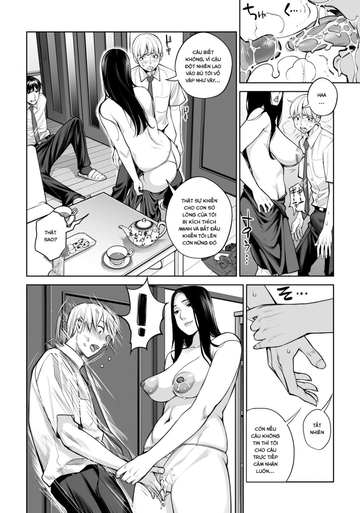 Đọc truyện hentai Kurokami Onna no Fudeoroshi ~Himitsu no Heya de Nakadashi Sasete Ageru wa~ - Oneshot