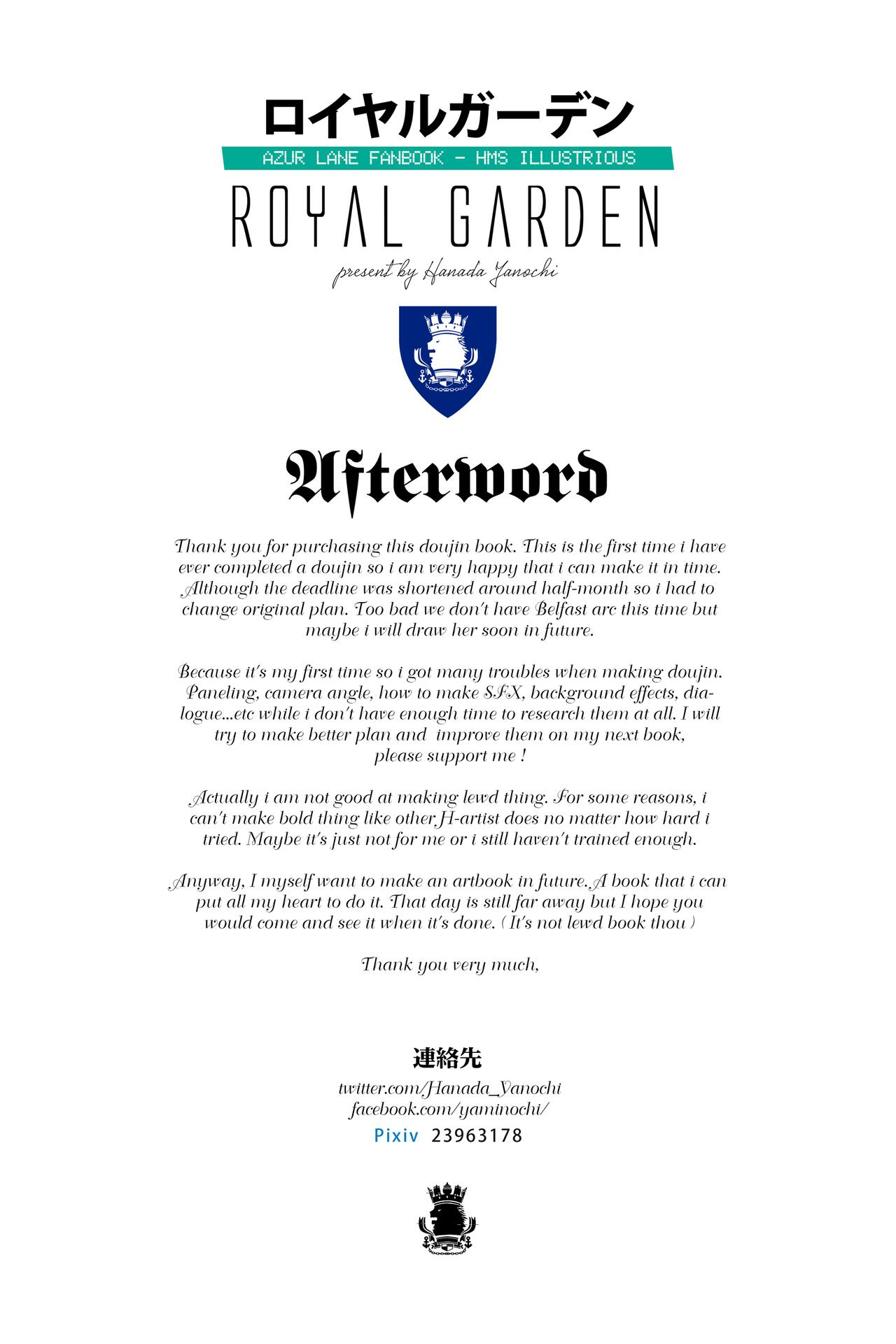 Đọc truyện hentai Azur Lane Fanbook - Royal Garden - Oneshot