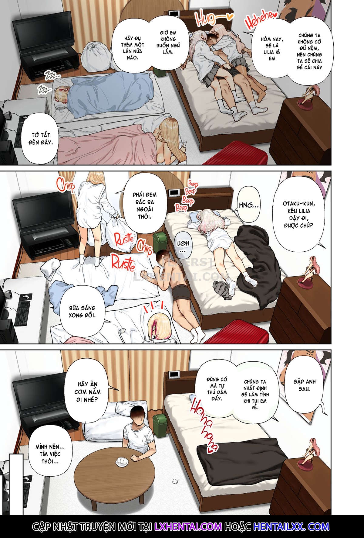 Đọc truyện hentai Oshikake Bakunyuu Gal Harem Seikatsu! - Oneshot