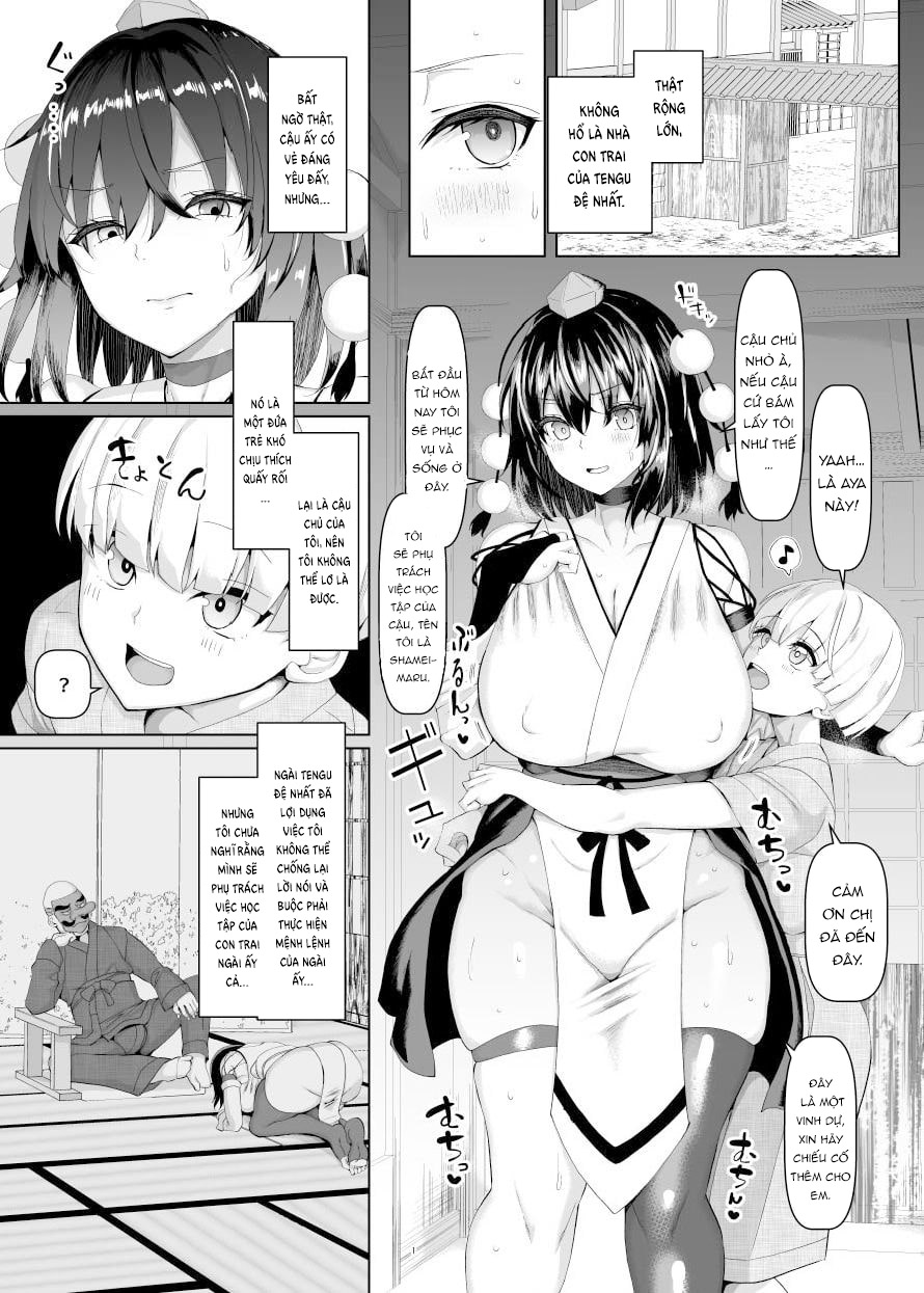 Đọc truyện hentai Seishori Gangu no Mucchiri Tengu (Touhou Project) - Oneshot