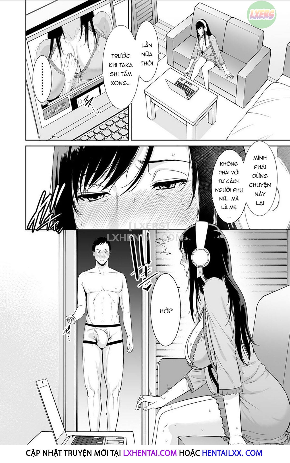 Đọc truyện hentai Haha wa Yoru ni Saku Single Mother no Haishin Kiroku - Oneshot