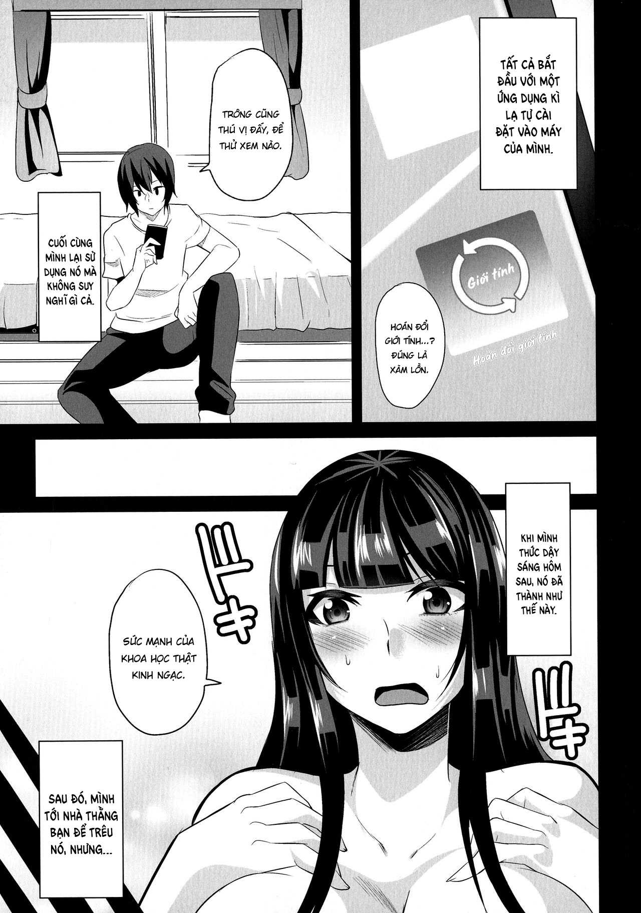 Đọc truyện hentai Nyotaika Panic! ~Ore ga Shinyuu no Onna ni Naru made~ - Oneshot