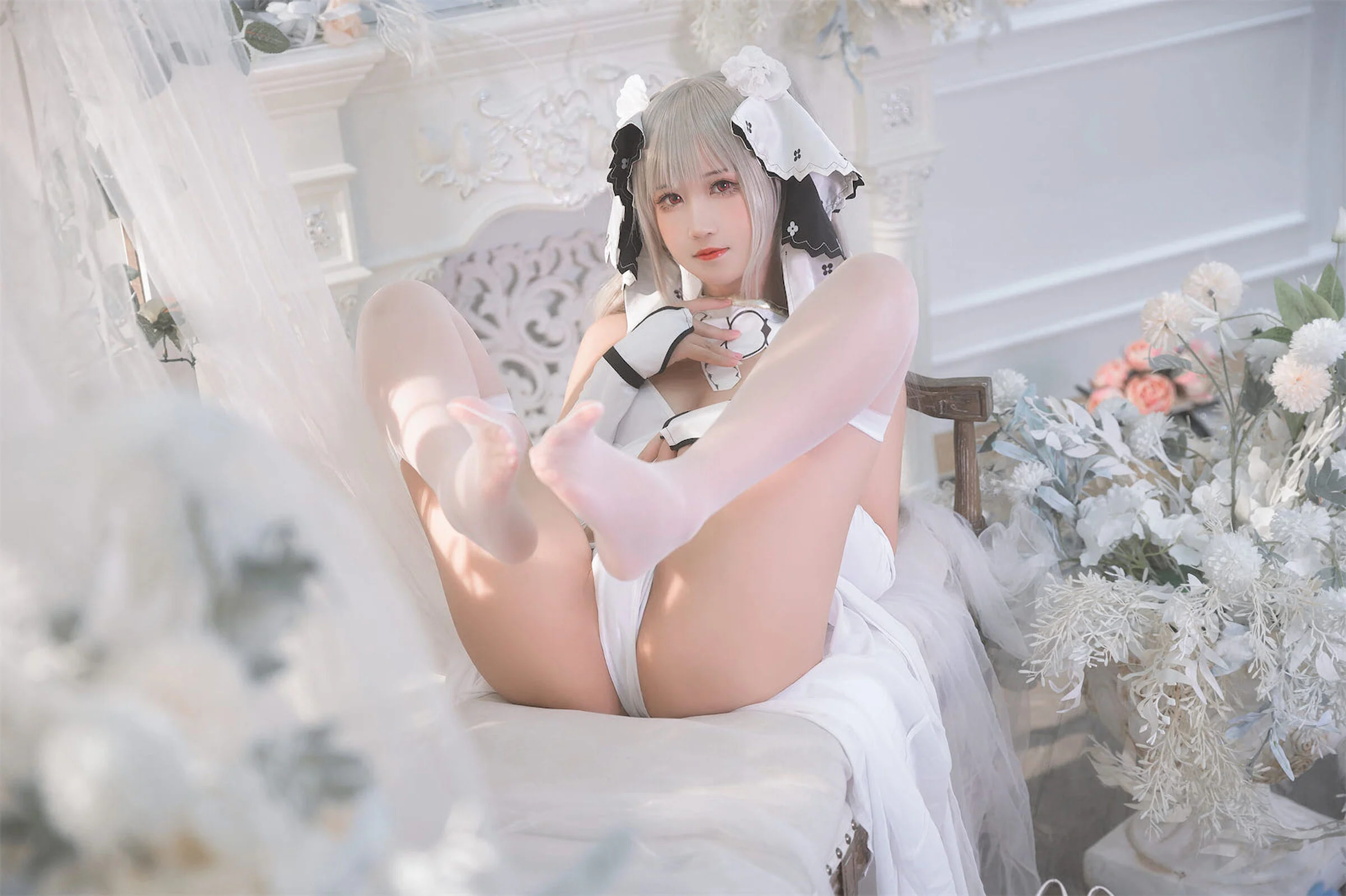 Đọc truyện hentai Tuyển tập Albums siêu phẩm Cosplay - Chap 532 - Three Degrees_69 Terrible White Veil