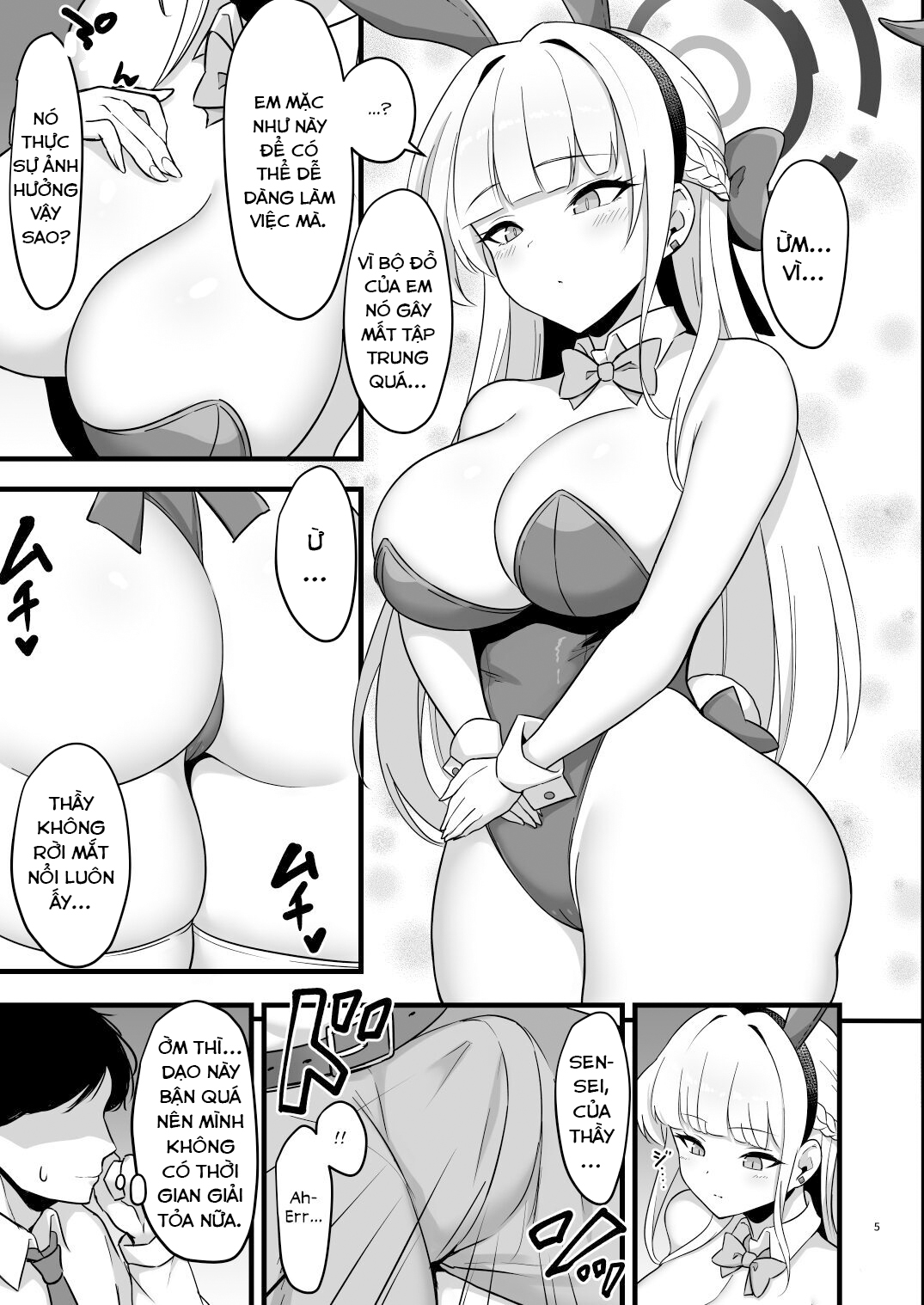 Đọc truyện hentai Tokimeki Bunny -Oshikake Bunny no Seishori Support (Blue Archive) - Oneshot