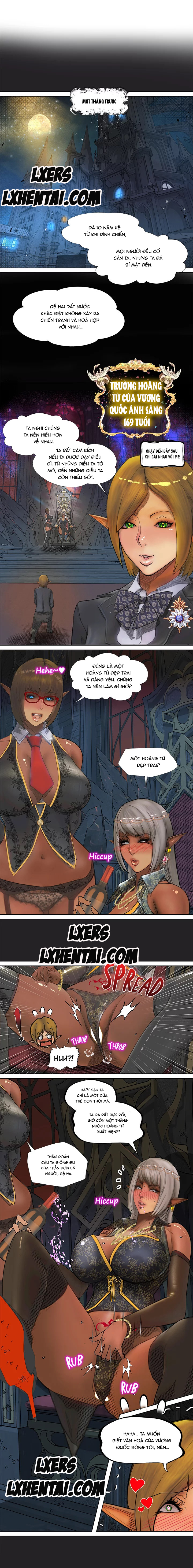 Đọc truyện hentai Nữ Hoàng Dark Elf Và Nô Lệ Orc - Chap 1