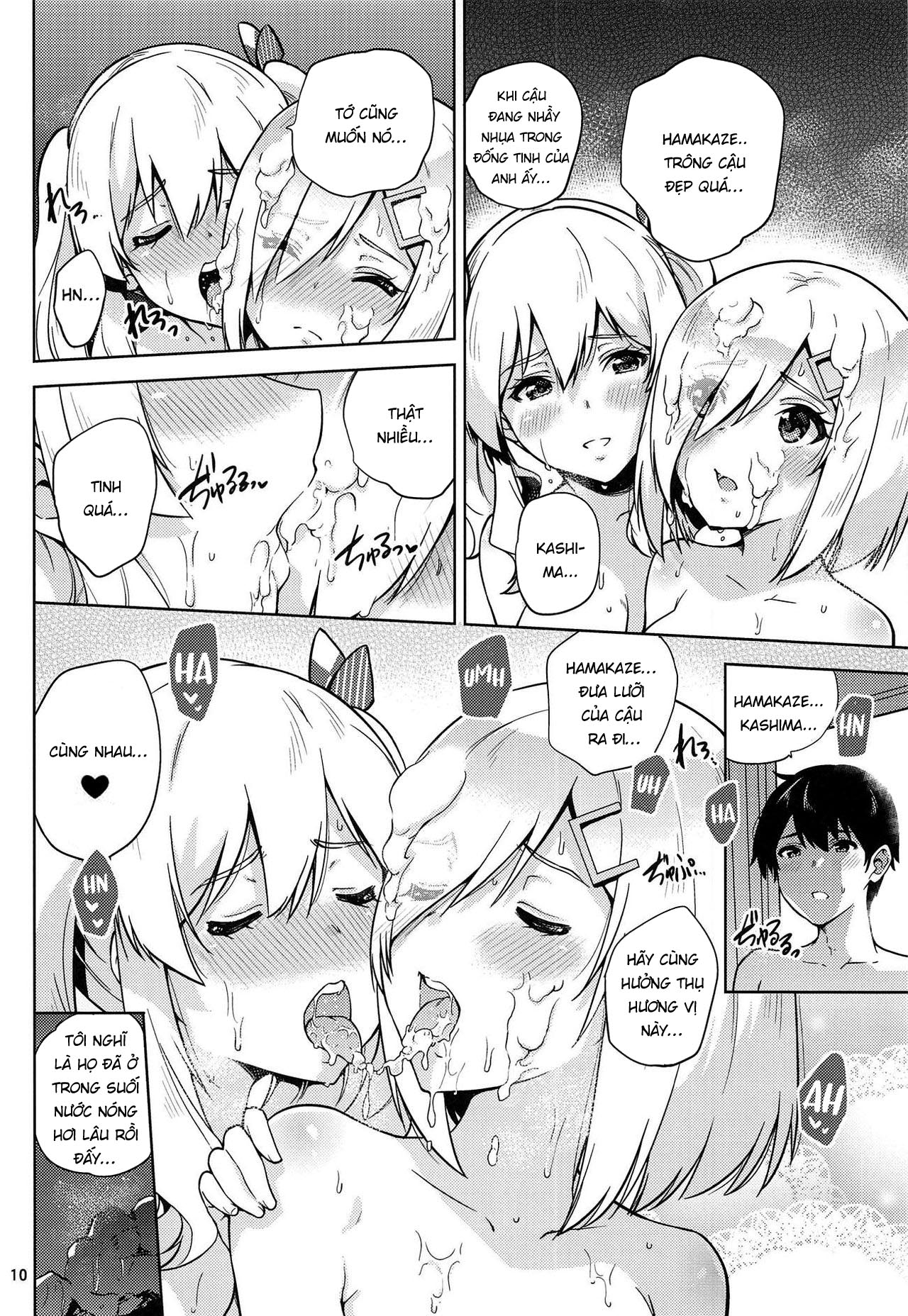 Đọc truyện hentai Kashima và Hamakaze ở suối nước nóng - Oneshot