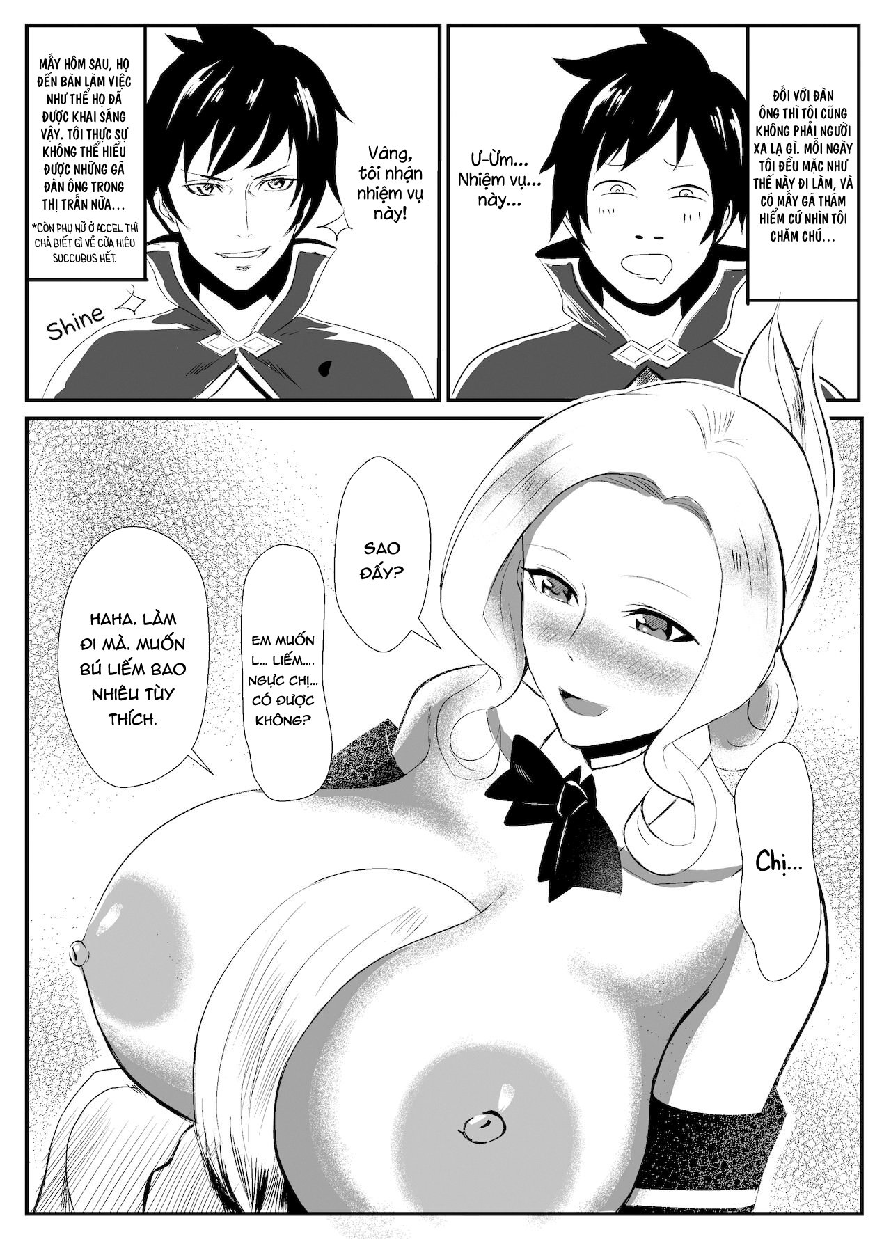 Đọc truyện hentai Cô gái lễ tân và nhà mạo hiểm trẻ. - Oneshot