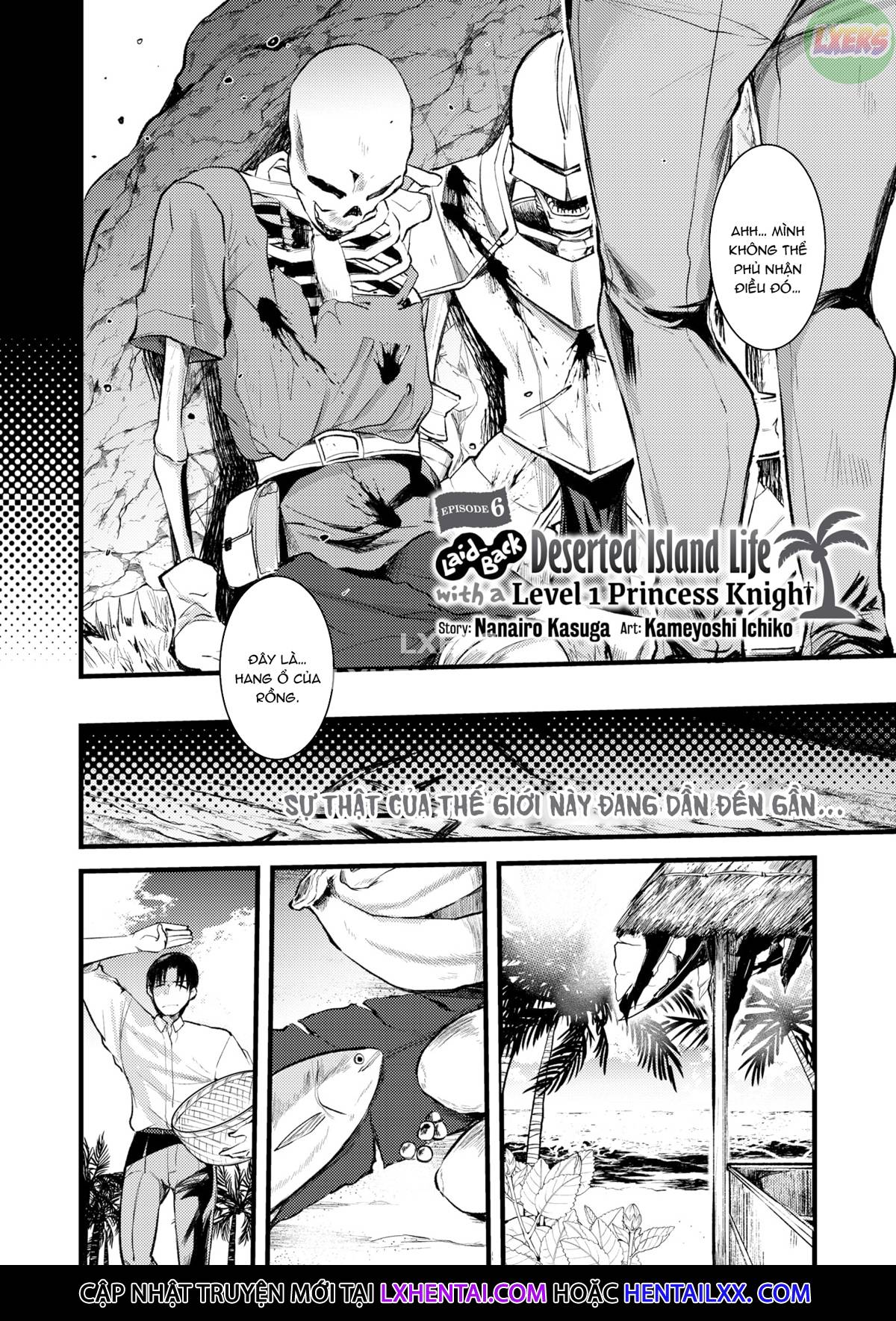 Đọc truyện hentai Cuộc sống thư thái nơi đảo hoang cùng cô Kỵ sĩ công chúa Level 1 - Chap 6
