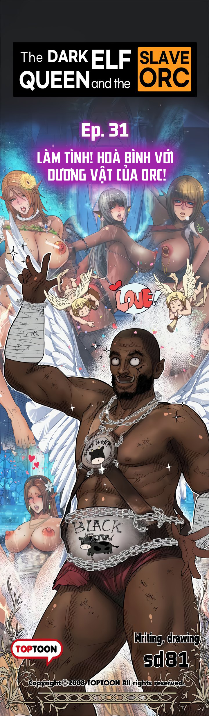 Đọc truyện hentai Nữ Hoàng Dark Elf Và Nô Lệ Orc - Chap 31 - END