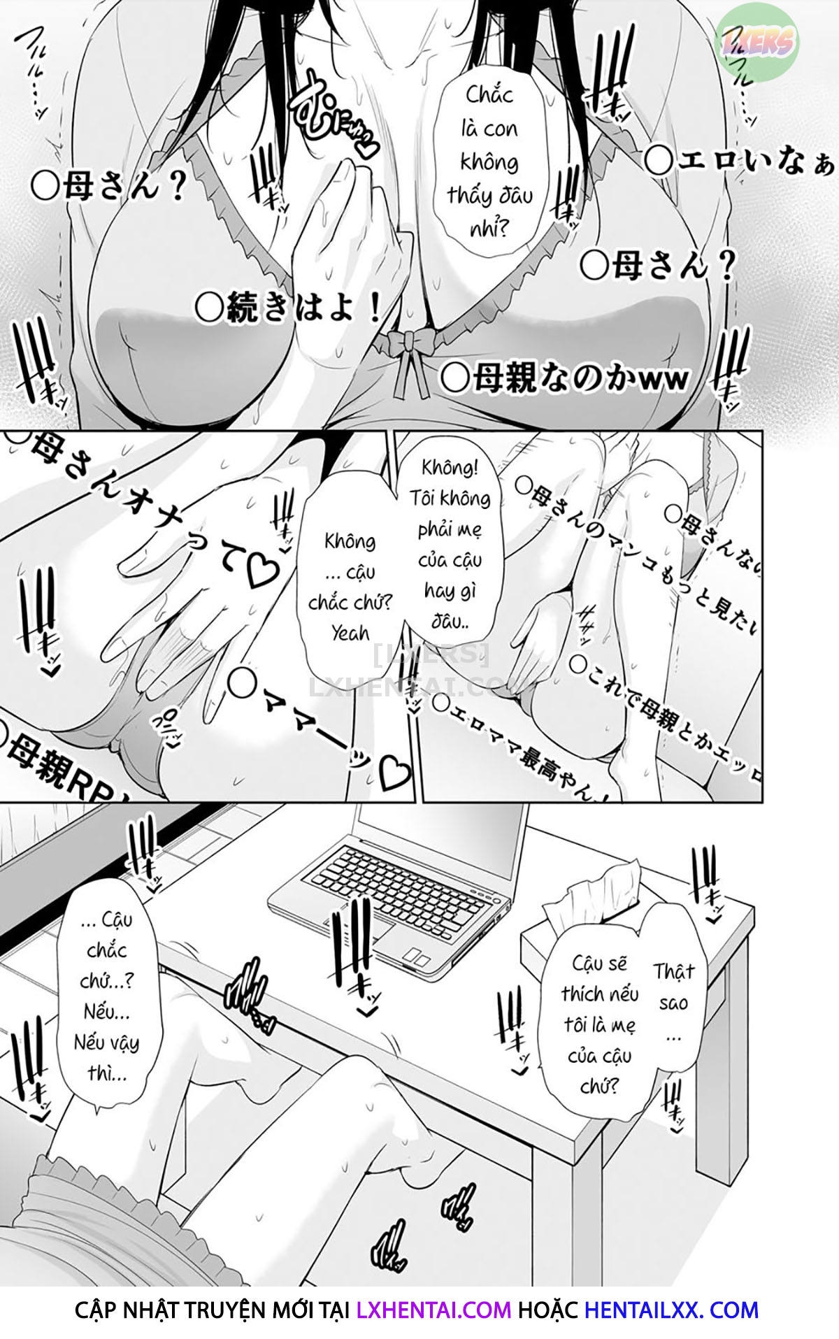 Đọc truyện hentai Haha wa Yoru ni Saku Single Mother no Haishin Kiroku - Oneshot