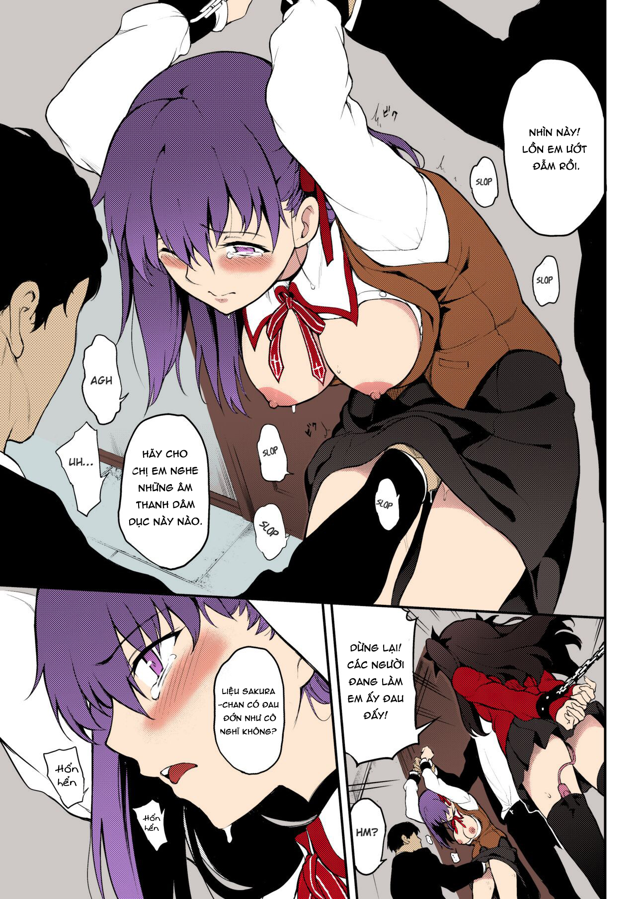 Đọc truyện hentai Chị em nhà Tohsaka sa ngã - Bản màu