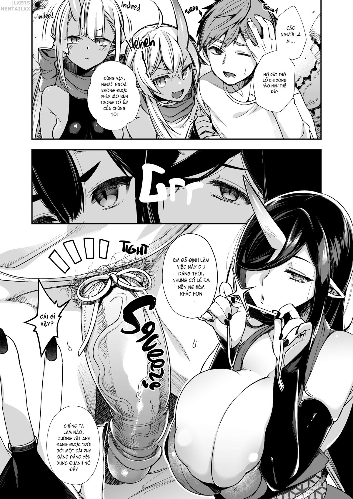 Đọc truyện hentai Hitonarazaru Oyomesama (Trọn bộ) - Chap 7: Mating with Oni ~Rapecovery~