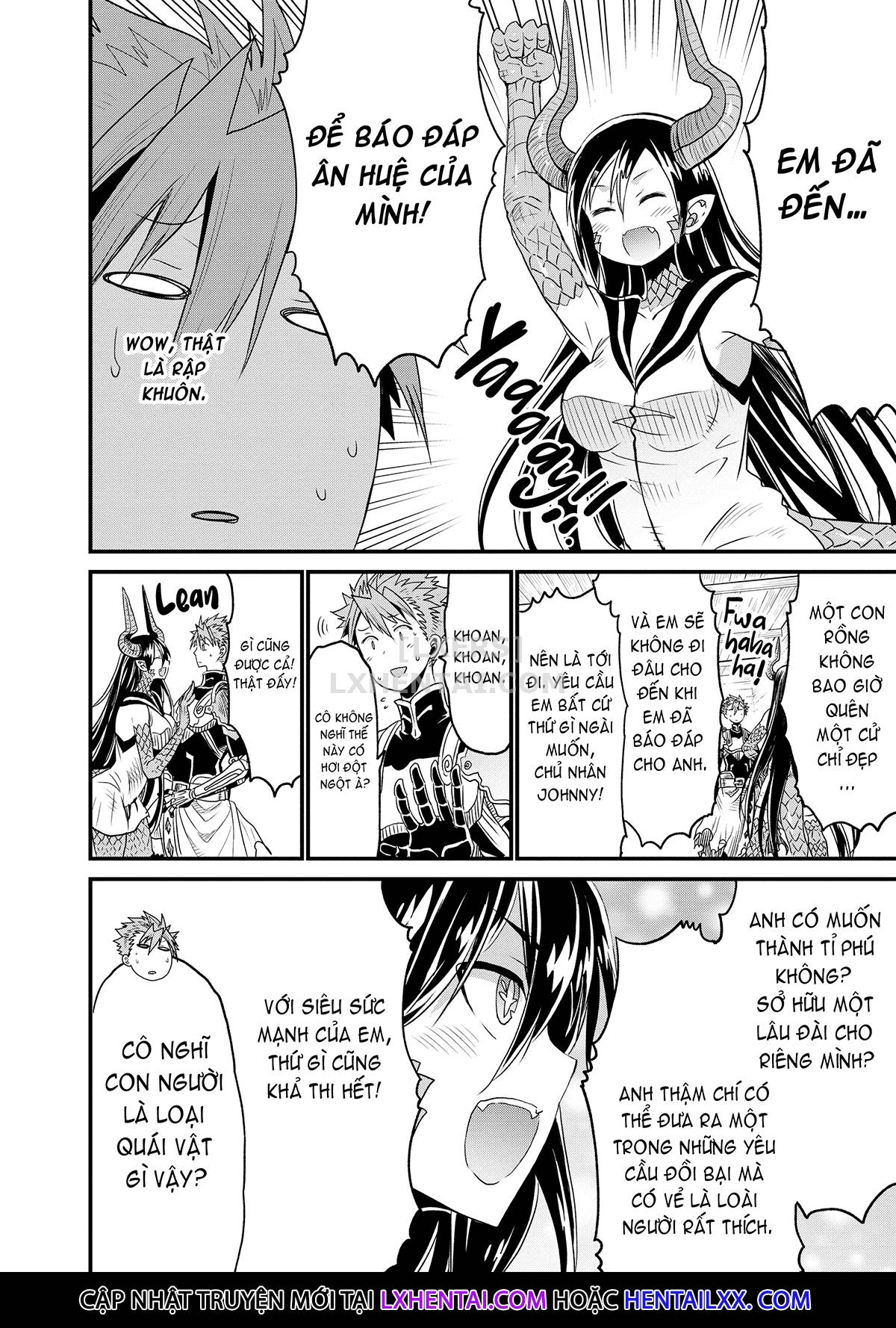 Đọc truyện hentai Monster Girls With a Need for Seed - Chap 3 - A Dragons Debt