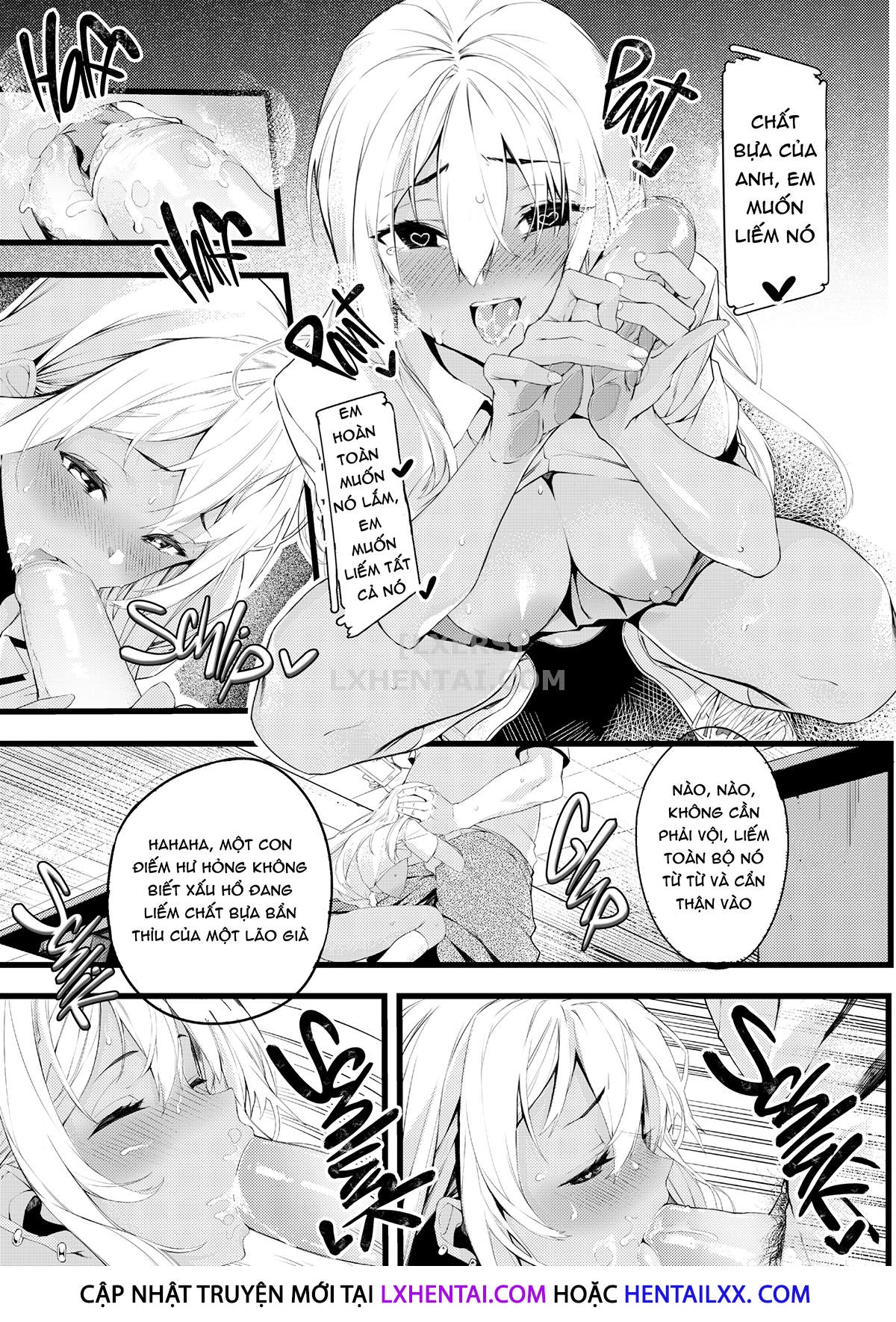 Đọc truyện hentai A Gyaru's Hypnosis Training From a Dirty Old Man - Oneshot