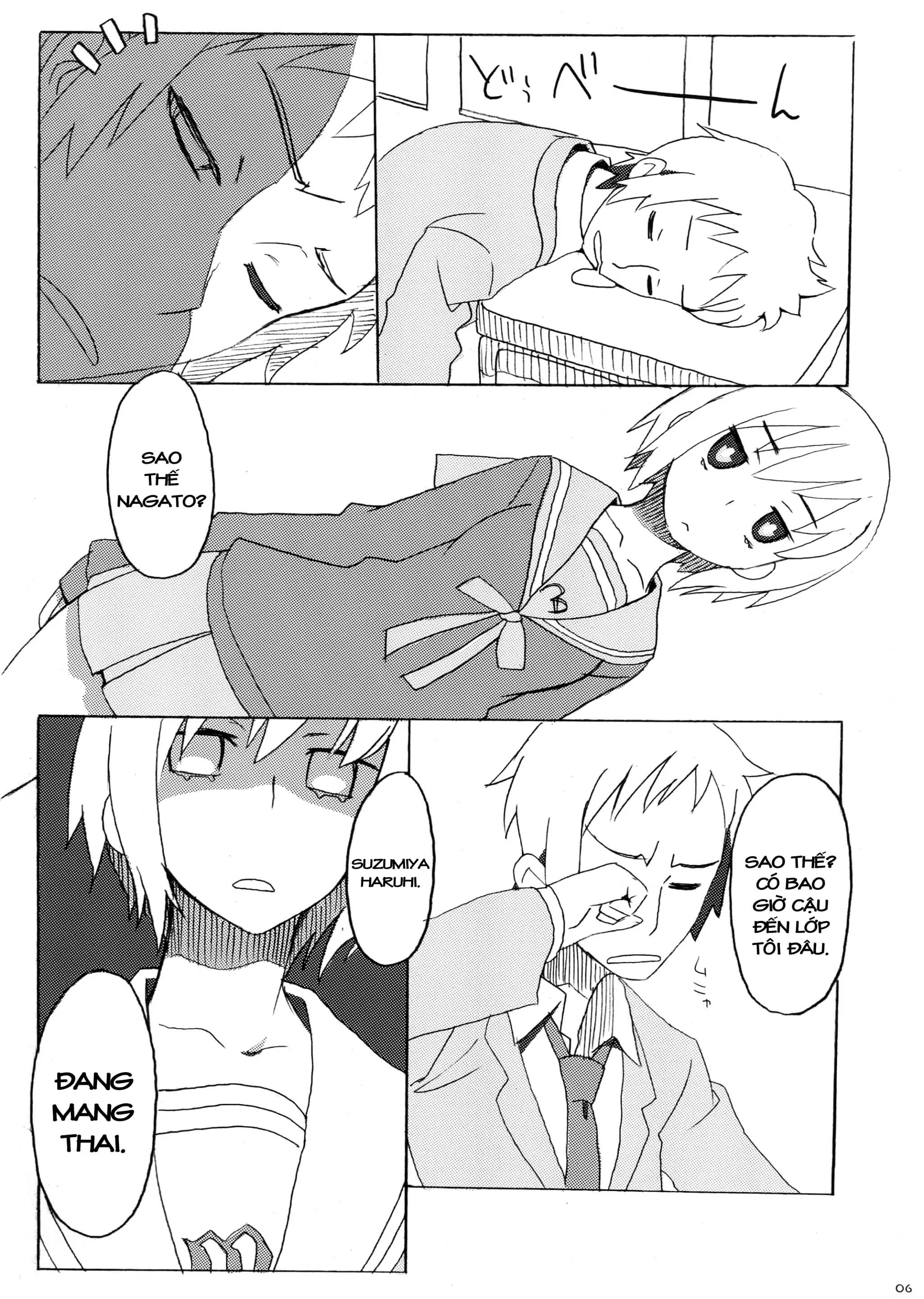 Đọc truyện hentai Cái thai của Suzumiya Haruhi - Oneshot