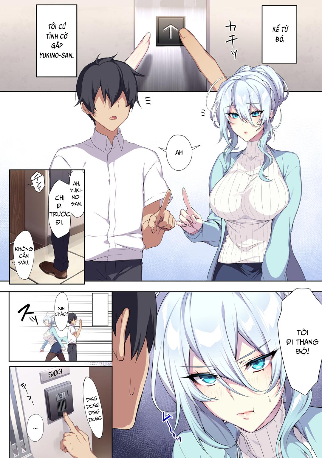 Đọc truyện hentai Hitozukiai Ga Nigate Na Miboujin No Yukionna-San To Noroi No Yubiwa - Chap 1 - Có che