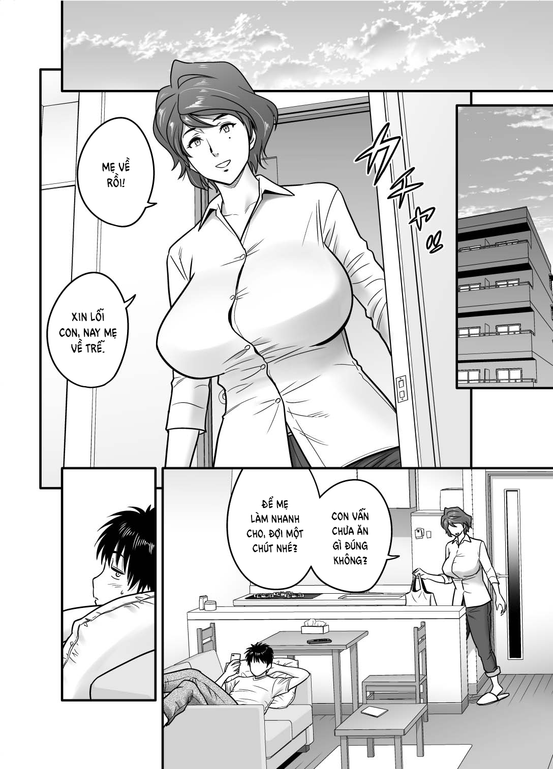Đọc truyện hentai Vì mẹ tôi trở thành người yêu của bạn tôi - Oneshot