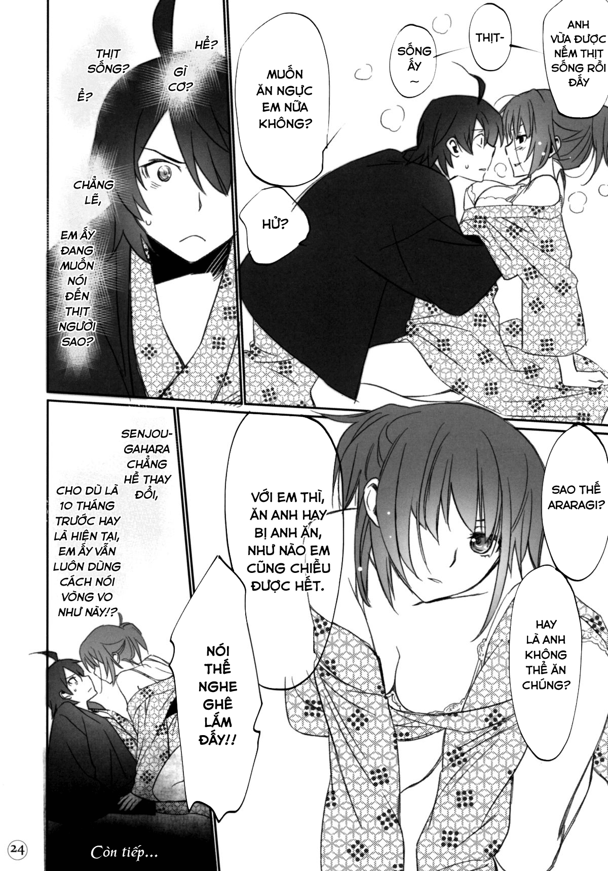 Đọc truyện hentai Hitagi family (Bakemonogatari) - Chap 1