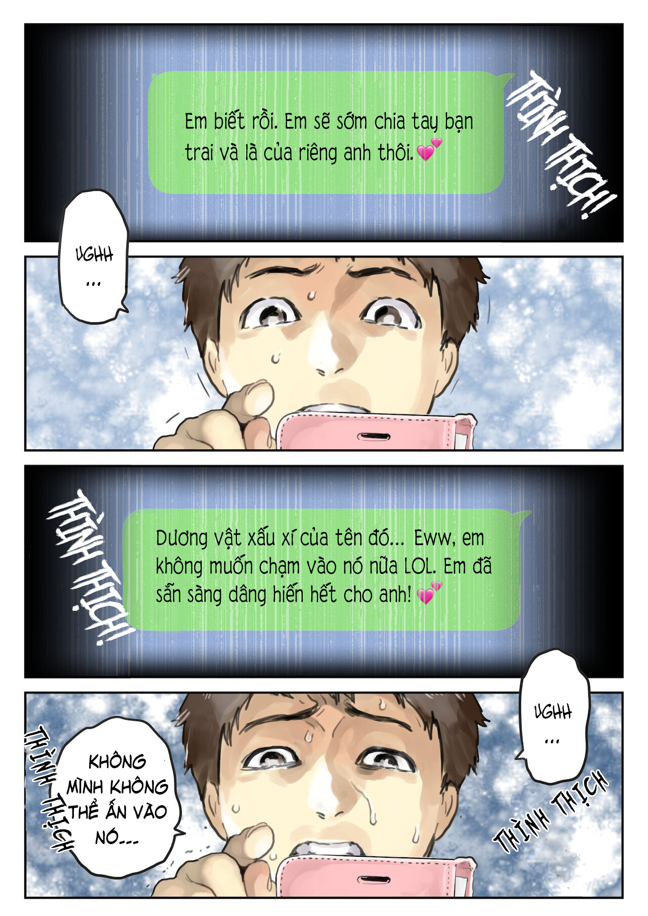 Đọc truyện hentai Phát hiện sừng khi xem trộm điện thoại bạn gái (Phần 2) - Chap 1: Quay đầu là bờ