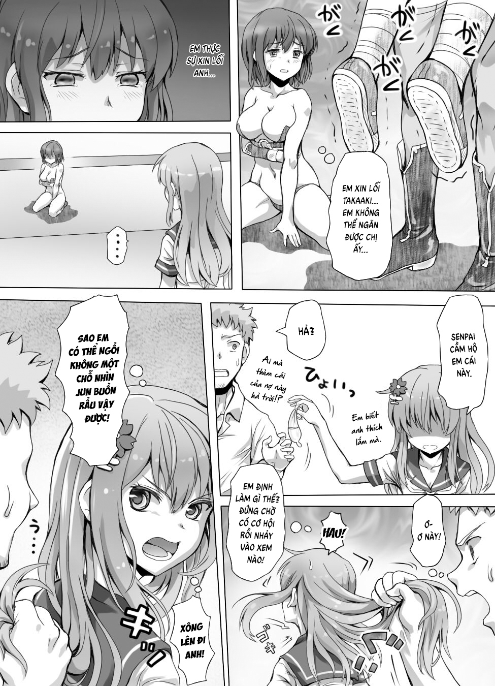 Đọc truyện hentai Naburi Tokidoki Shasei ~Kouhai no Joshi ni Makete Shasei Saserareta Ore~ - Chap 3