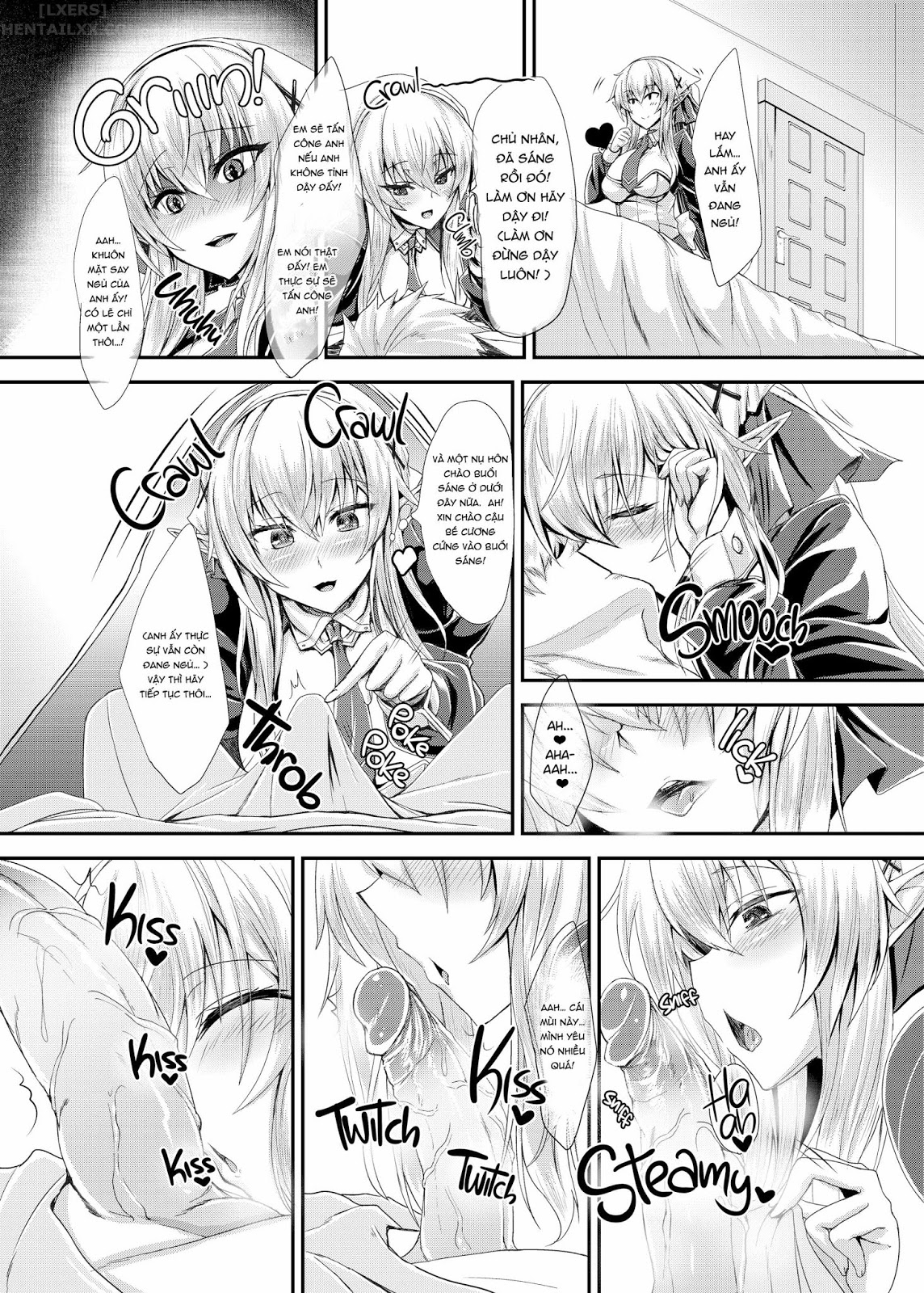 Đọc truyện hentai I Love You So, Young Master! - Chap 1 - I Want to Enjoy Wild Sex with My Elf Maid-