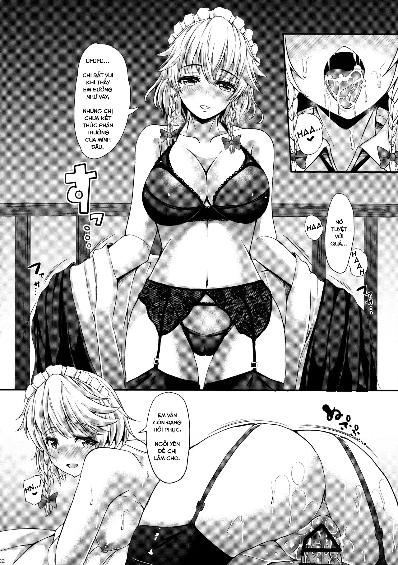 Đọc truyện hentai Hoàn cảnh bí mật của Izayoi Sakuya - Oneshot