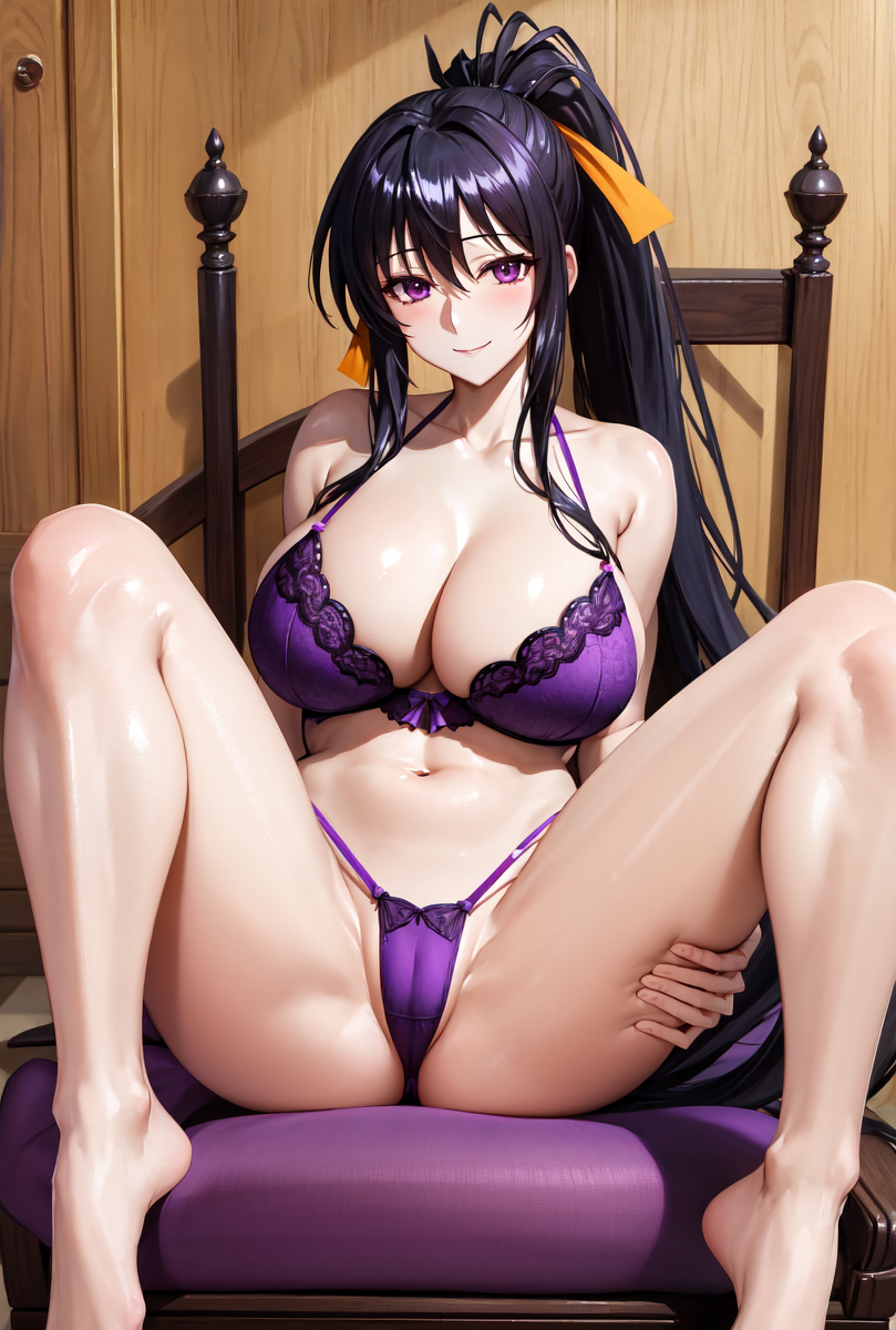 Đọc truyện hentai Tuyển tập Albums Art hentai - Chap 300 - Purple lingerie Akeno