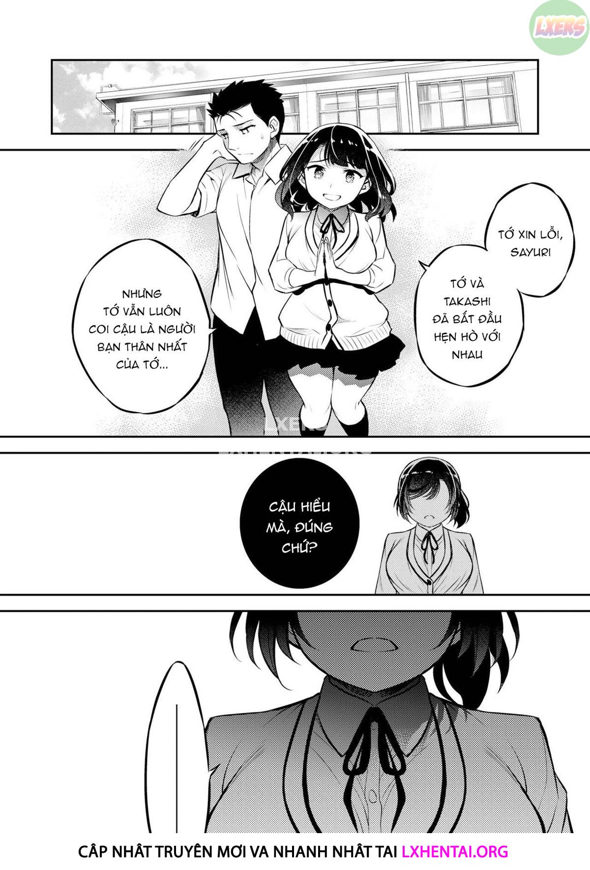 Đọc truyện hentai Sayuri - Kareshi to Hatsu H Mokuzen ni Chikan ni NTR-reta Shoujo - Chap 6 - While She is NTRing Her Boyfriend He is Busy Fucking Her Best Friend