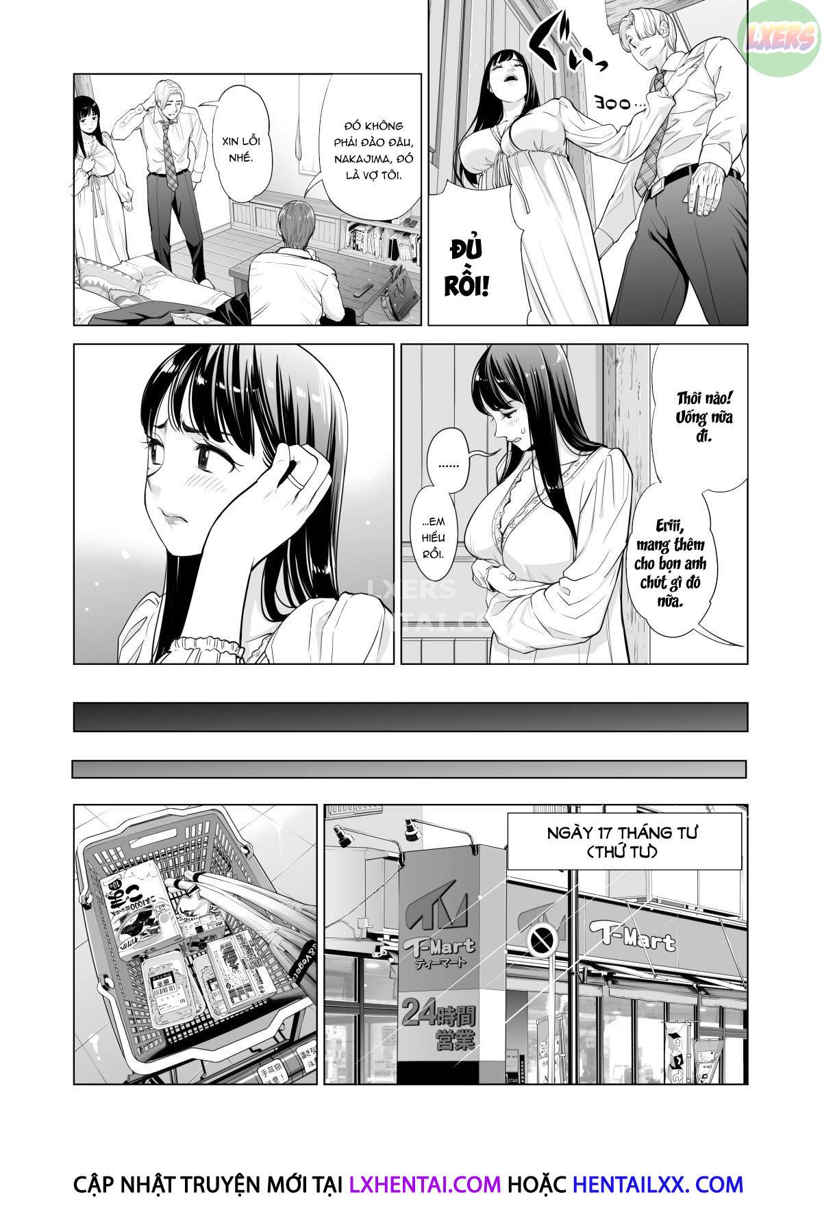 Đọc truyện hentai A Housewife Stolen By A Coworker Besides Her Blackout Drunk Husband - Chap 1