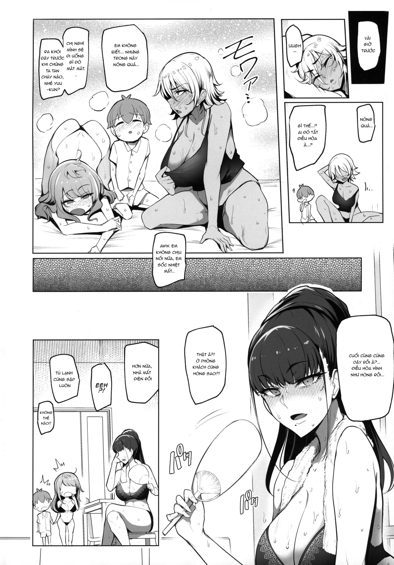 Đọc truyện hentai Odekake Shita no wa H na Gal Onee-chan-tachi to no Umi deshita - Oneshot