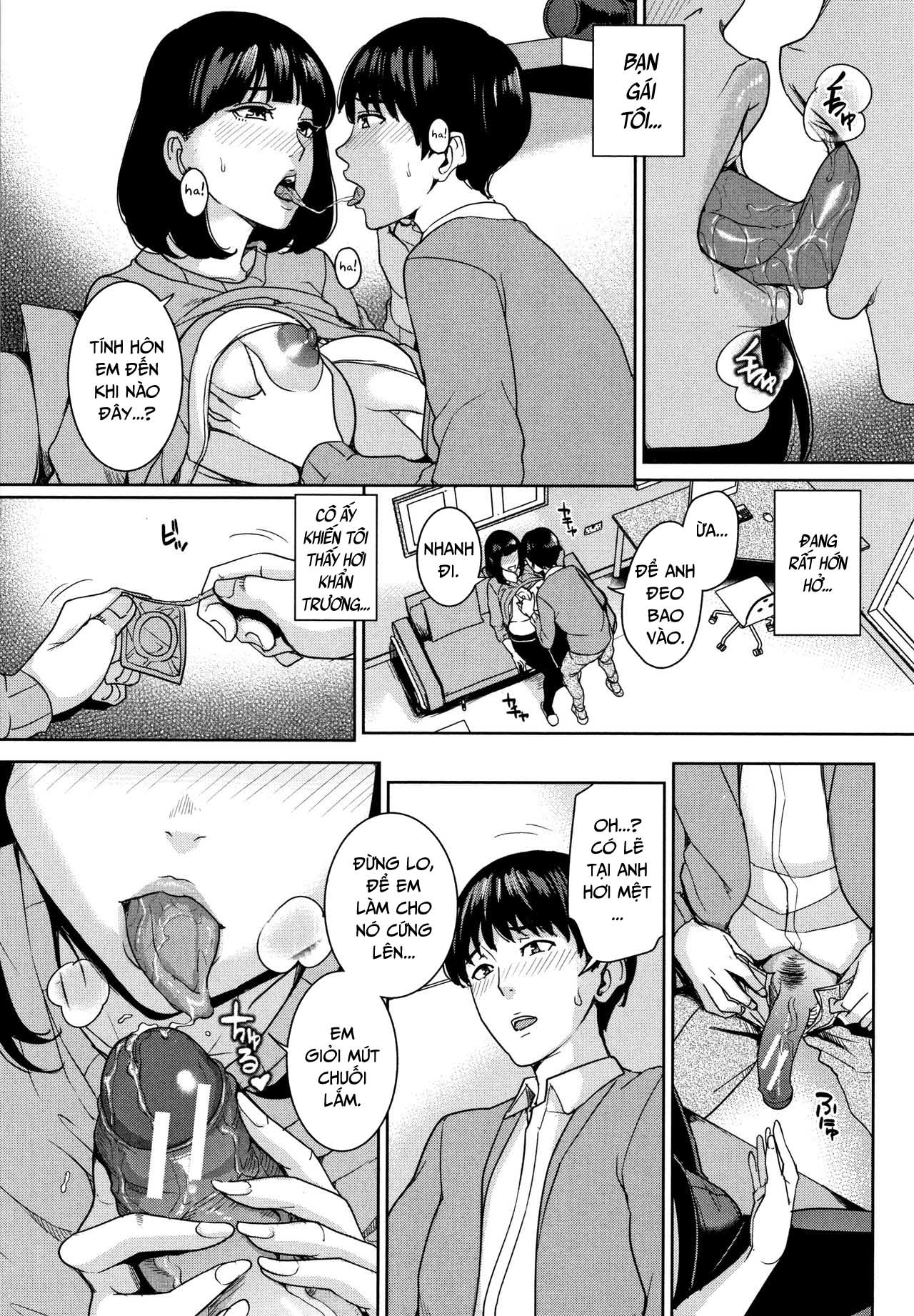 Đọc truyện hentai Kanojo no Mama to Deaikei de - Chap 4