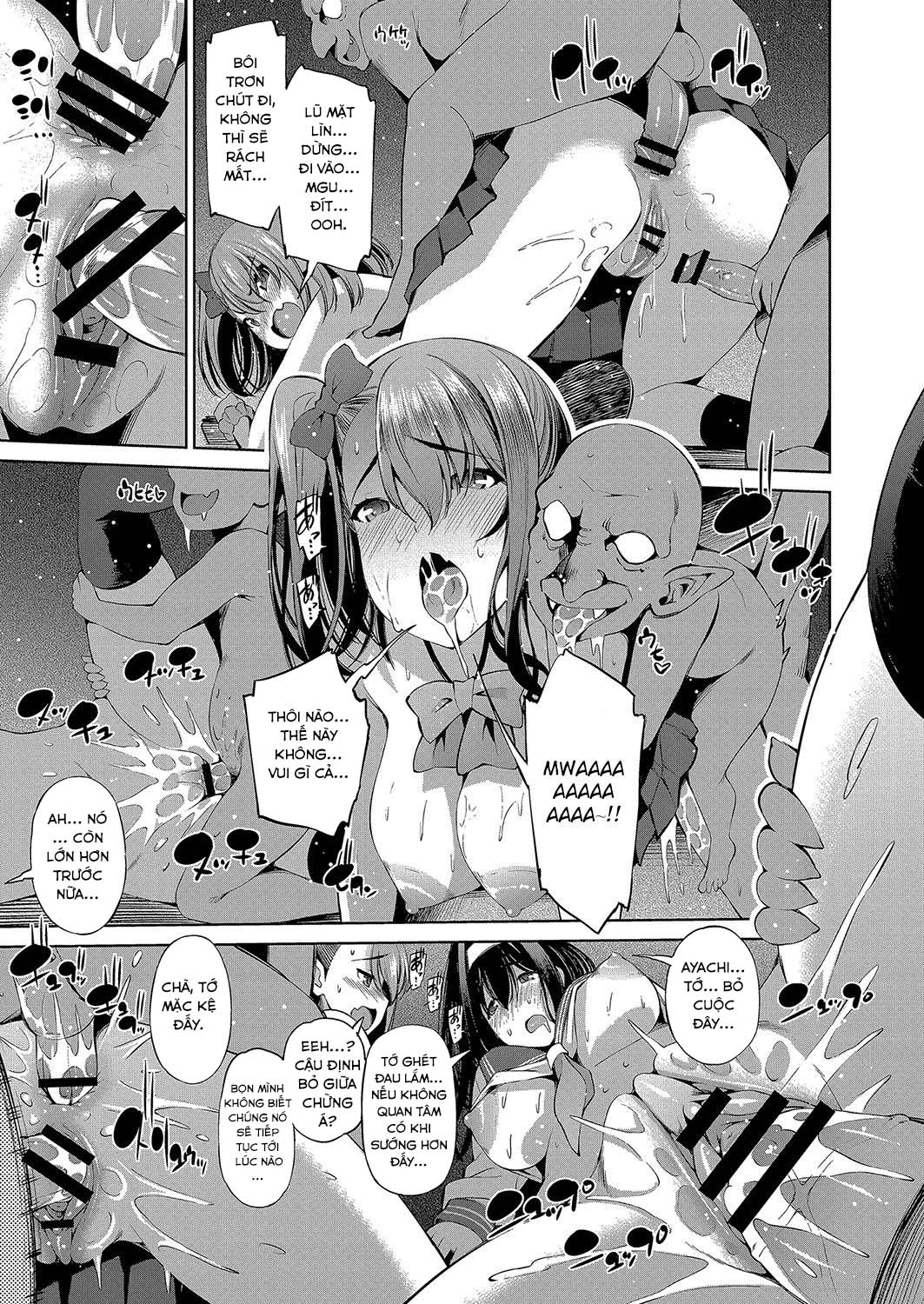 Đọc truyện hentai Hai gái làng chơi được triệu hồi để hiến tế cho bọn Goblin - Oneshot