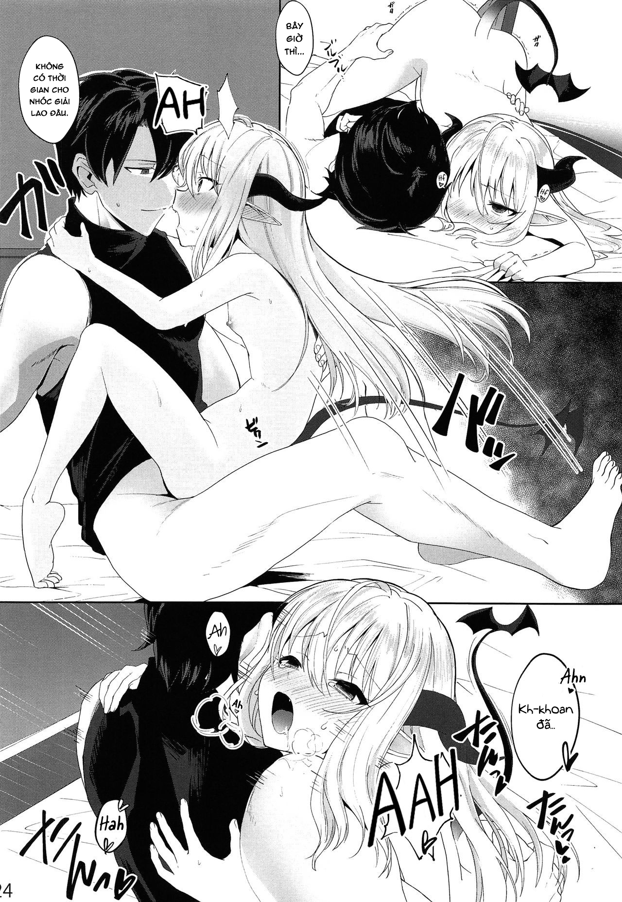 Đọc truyện hentai Yuusha no Dorei Inmon ga Maou no Musume o Youshanaku Osou! - Oneshot