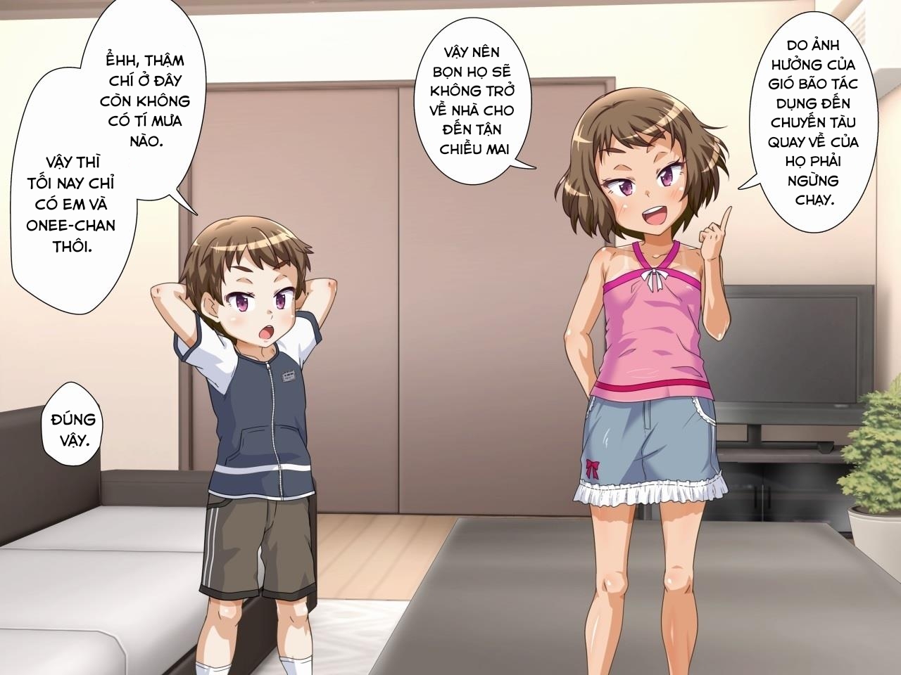 Đọc truyện hentai Home alone phiên bản 2 chị em!!! - Chap 1: Mở đầu sương sương + cầu thang