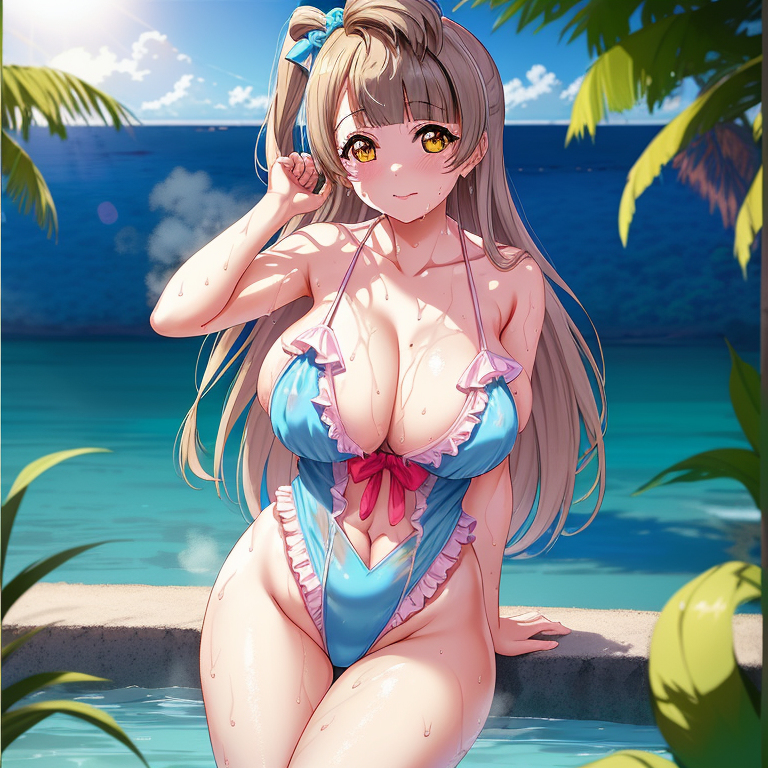 Đọc truyện hentai Tuyển tập Albums Art hentai - Chap 330 - Big breasted Kotori in bikini