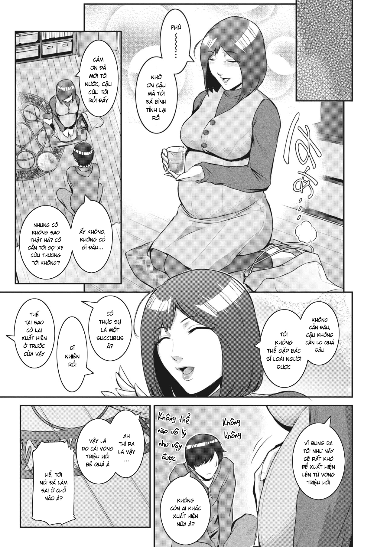 Đọc truyện hentai Tôi đã triệu hồi một Succubus, nhưng đó lại là một bà mẹ đang mang thai - Oneshot