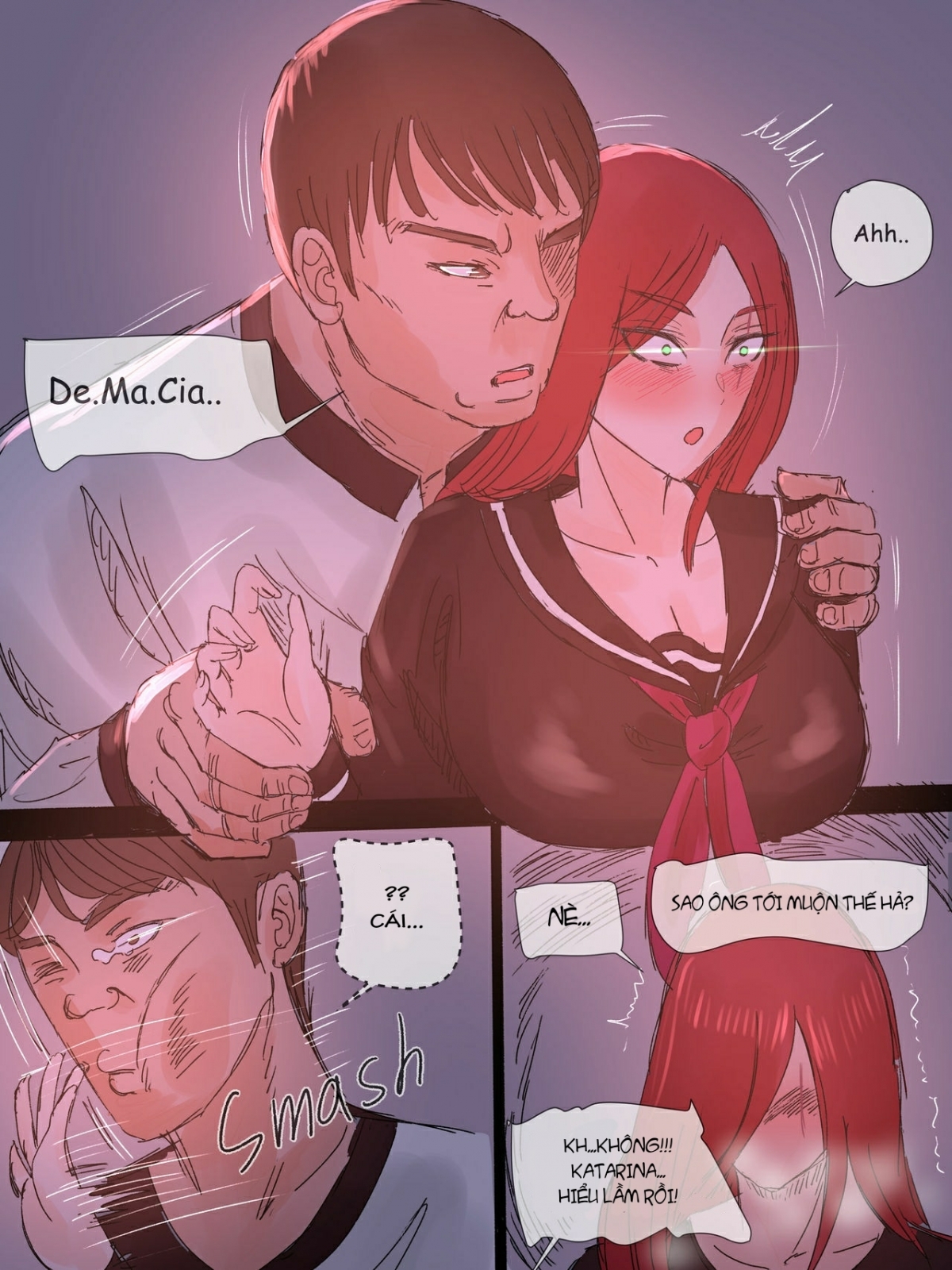 Đọc truyện hentai Garen x Katarina (Liên Minh Huyền Thoại) - Oneshot