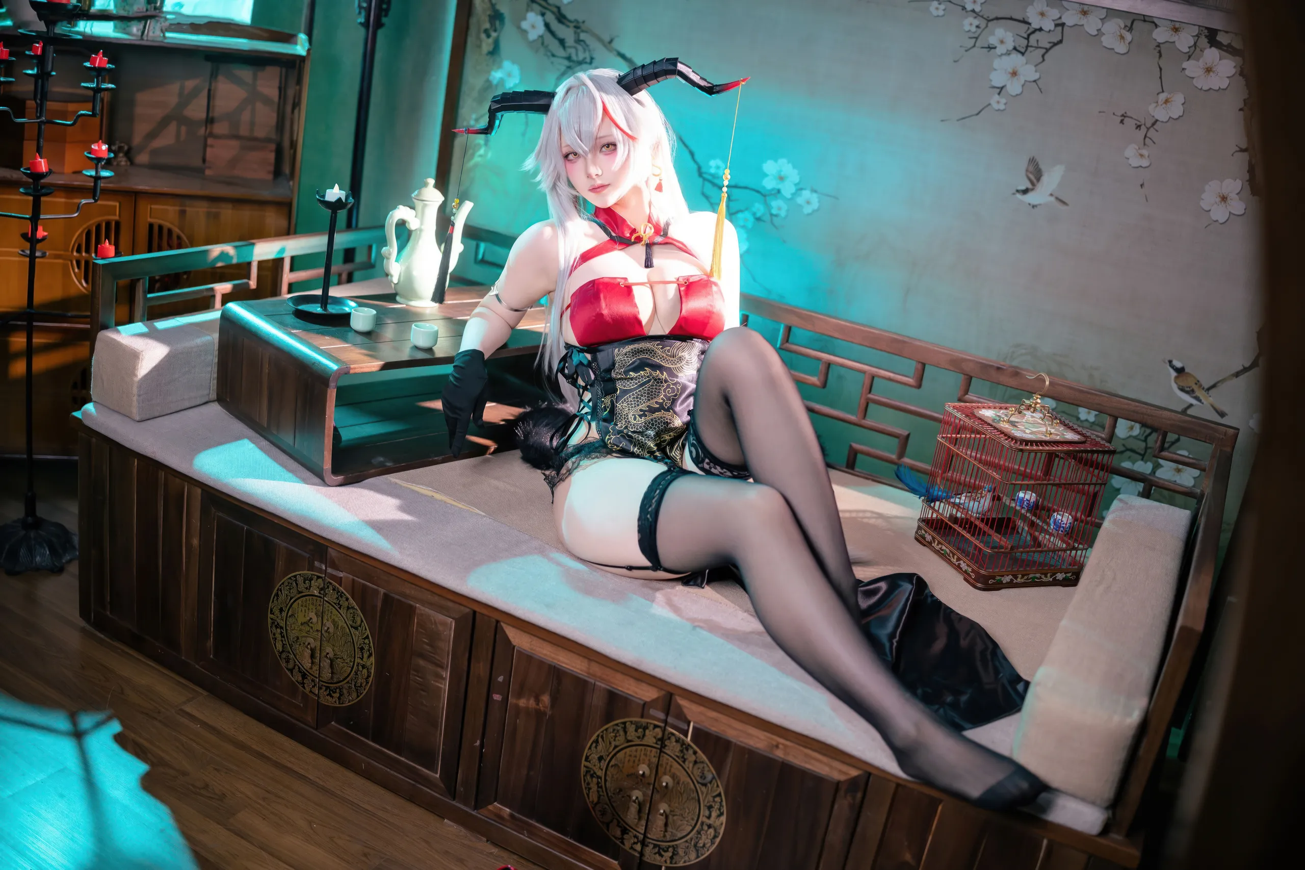 Đọc truyện hentai Tuyển tập Albums siêu phẩm Cosplay - Chap 1125 - Yukako - Azur Lane Aegir Cheongsam