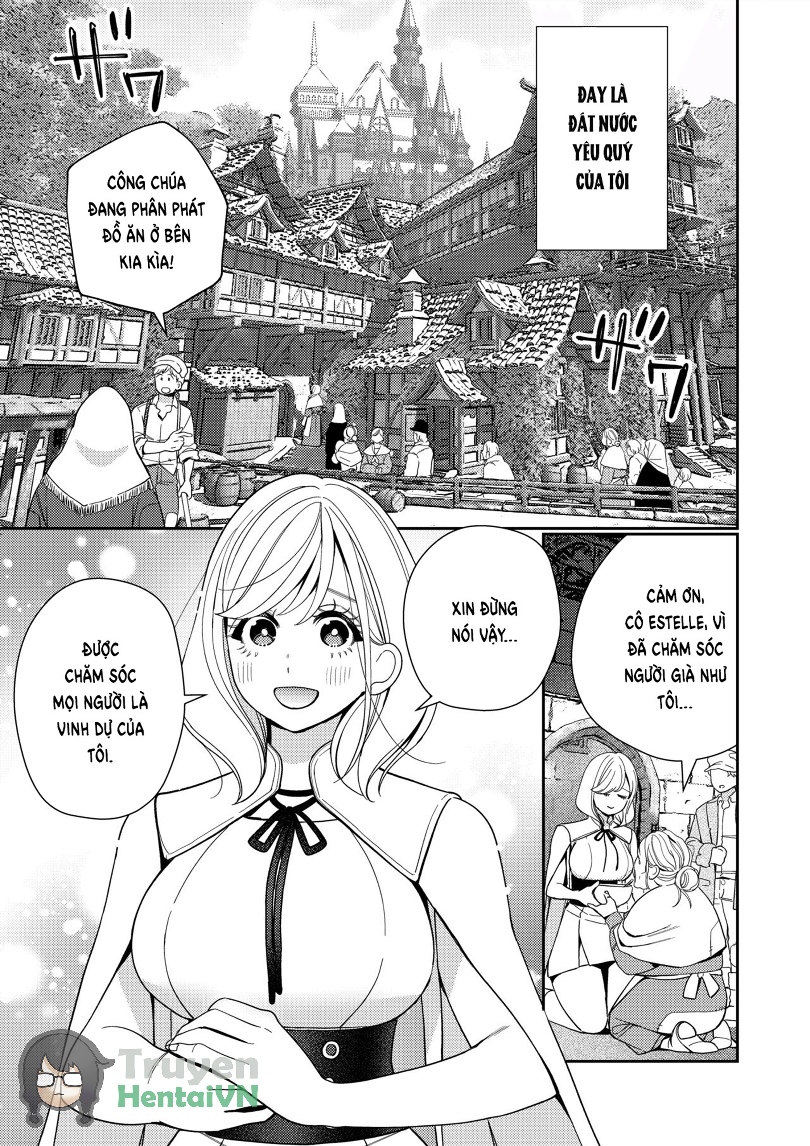 Đọc truyện hentai Seijo wa Tekikoku no Ou ni Otosareru - Oneshot