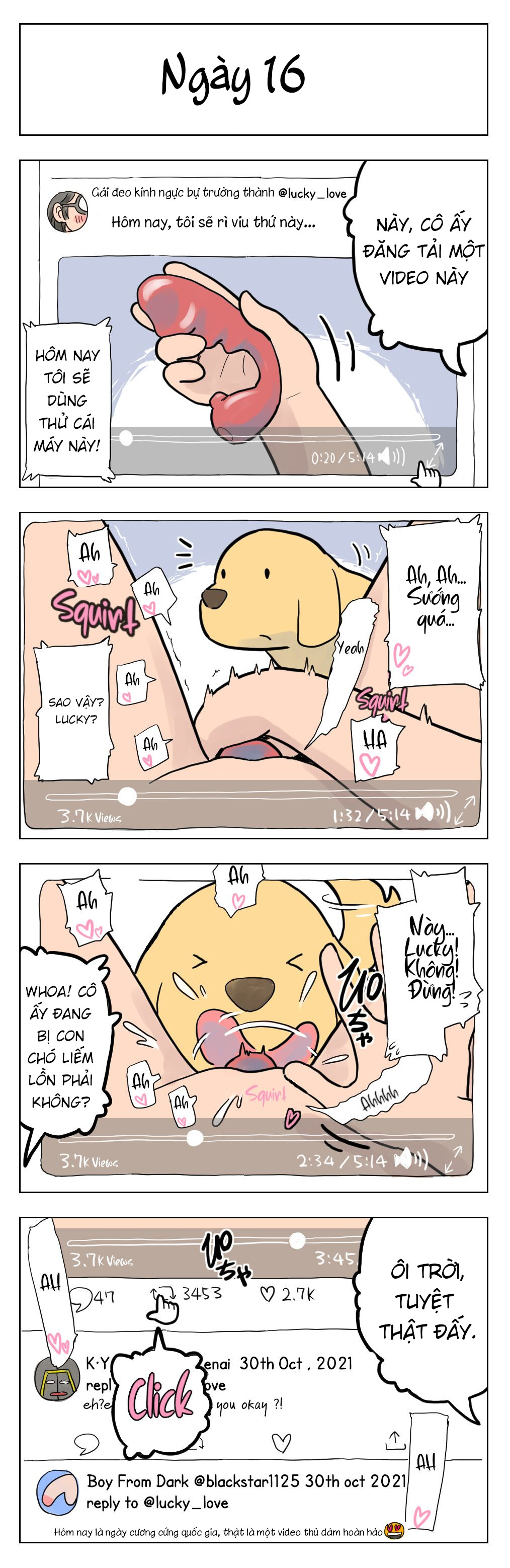 Đọc truyện hentai Gái đeo kính ngực bự sẽ làm tình với chó của cô ấy sau 100 ngày! - Part 1