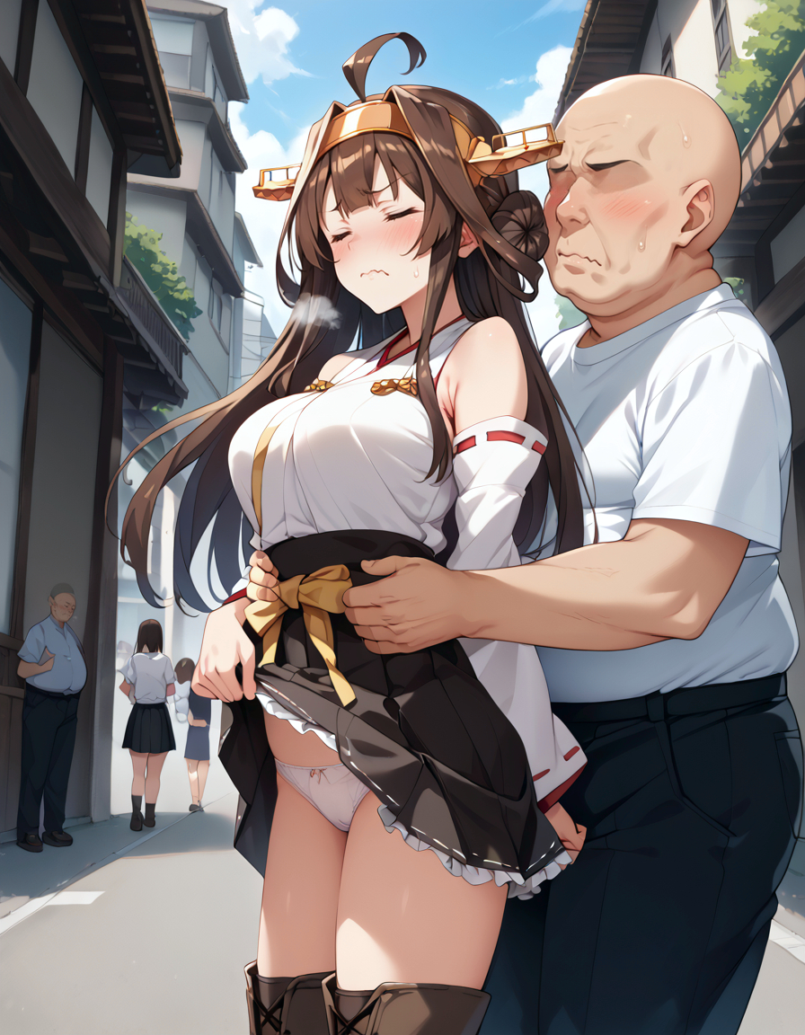 Đọc truyện hentai Tuyển tập Albums Art hentai - Chap 381 - [Paid Request] Kongou and the Exposure Forced Man