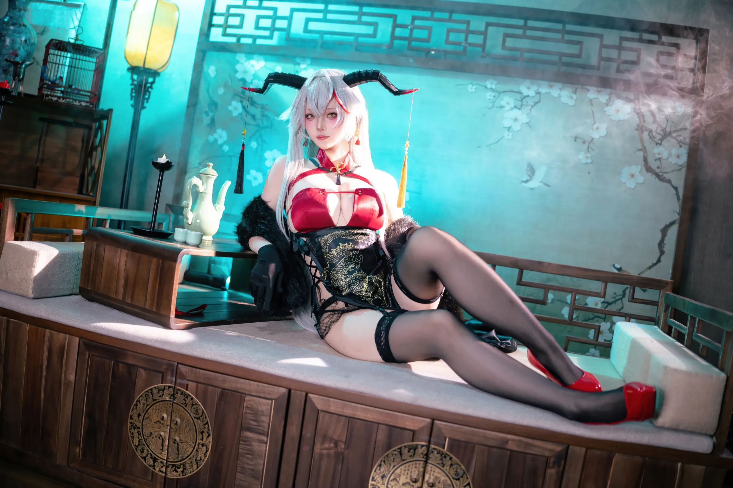 Đọc truyện hentai Tuyển tập Albums siêu phẩm Cosplay - Chap 1125 - Yukako - Azur Lane Aegir Cheongsam