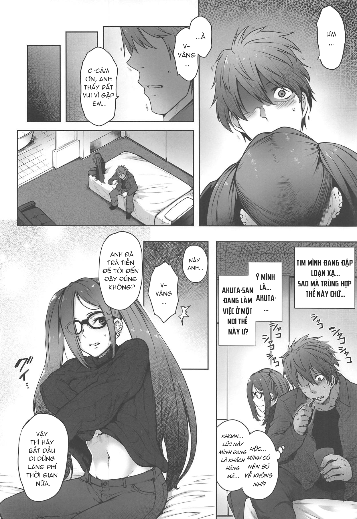 Đọc truyện hentai Cô gái tôi book ở nhà thổ là Akuta-san, người chung học viện - Oneshot