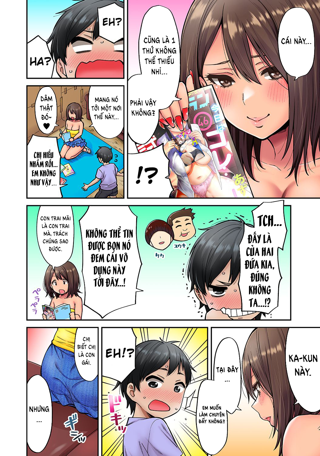 Đọc truyện hentai Bà chị tôi mến đã trở về trong bộ dạng gái lai tây - Chap 4