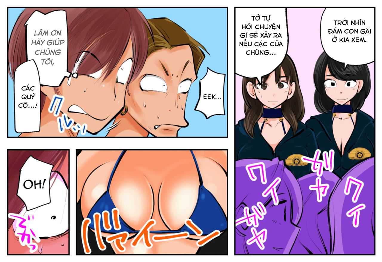 Đọc truyện hentai Kinkeri Kyosei in Beach - Oneshot