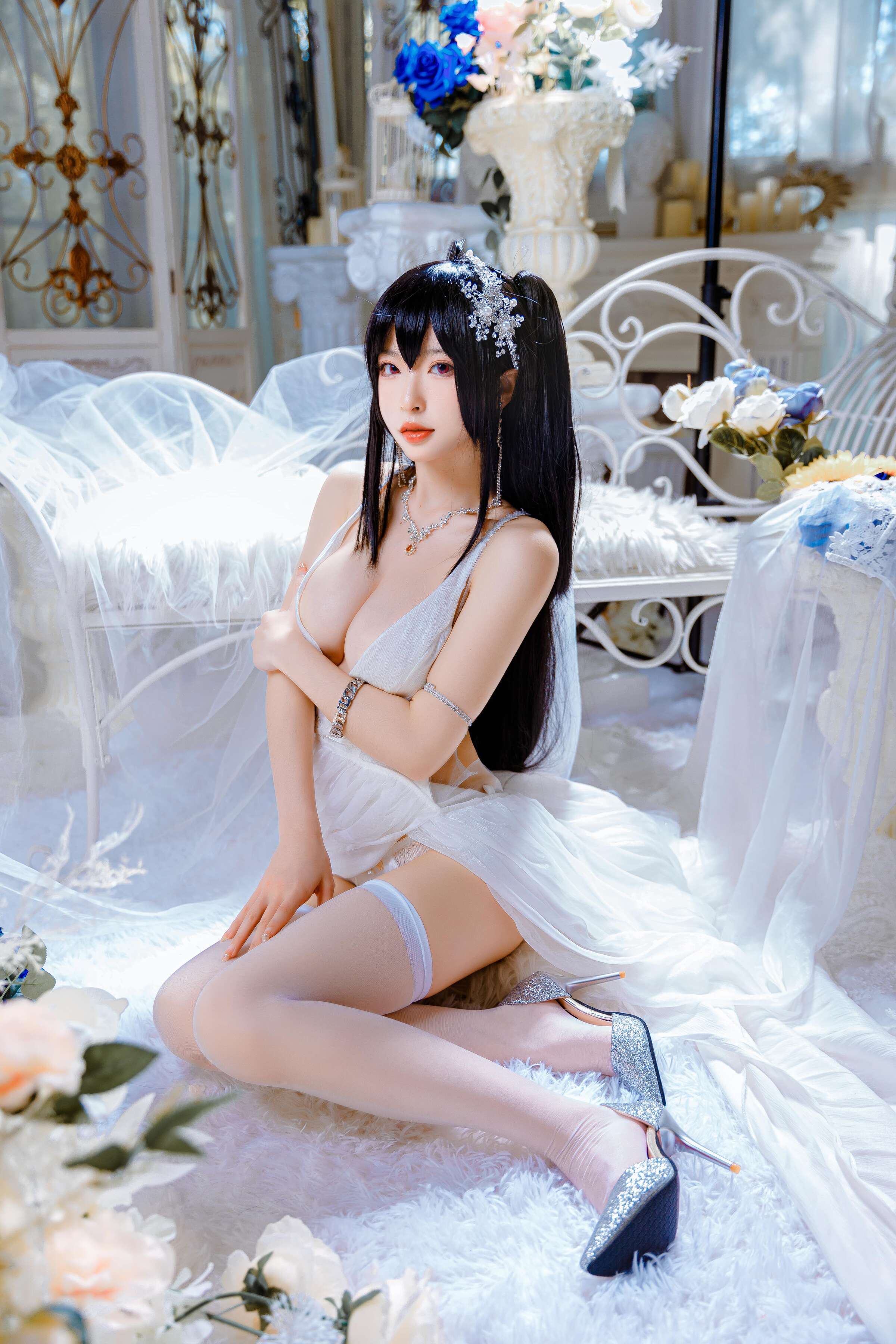 Đọc truyện hentai Tuyển tập Albums siêu phẩm Cosplay - Chap 525 - Shimizu Yuno - Taihou wedding dress