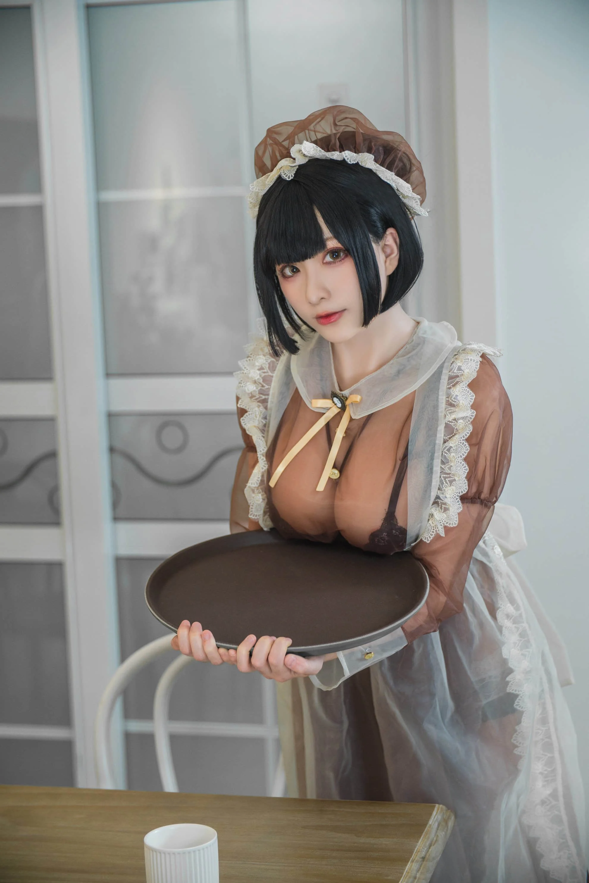 Đọc truyện hentai Tuyển tập Albums siêu phẩm Cosplay - Chap 846 - Cheese Wii - Brown Transparent Maid