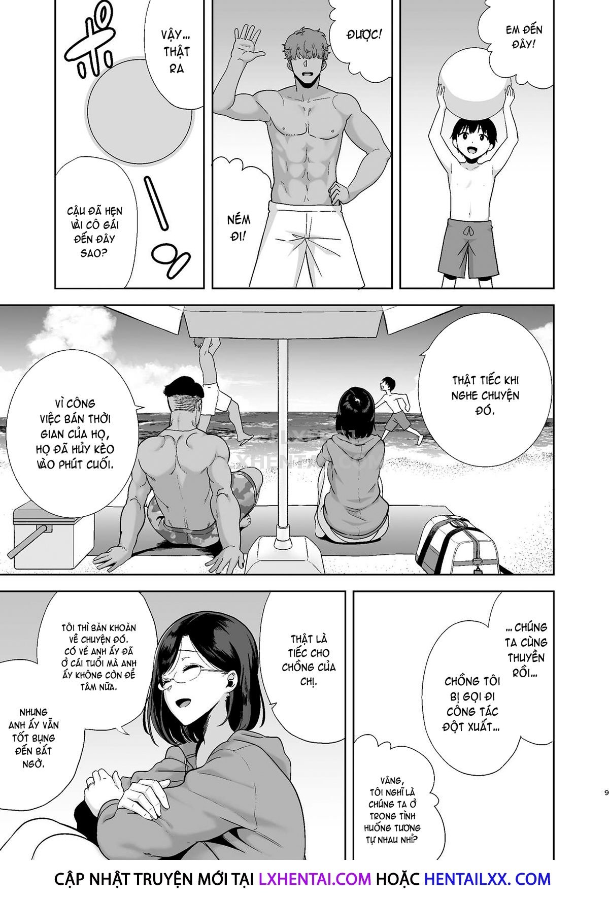 Đọc truyện hentai Natsuzuma ~Natsu, Ryokan, Nanpa Otoko-Tachi Ni Ochita Tsuma~ - Chap 1 - Có che